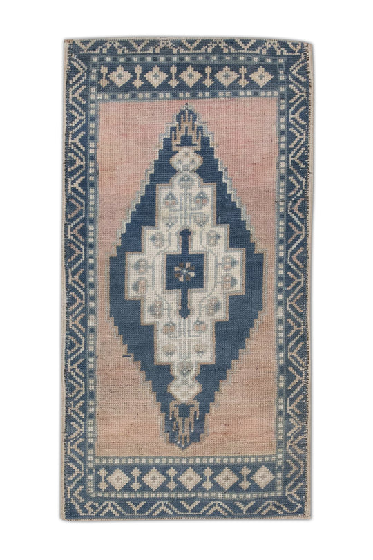 Oriental Hand Knotted Vintage Turkish Mini Rug 1'9" x 3'3" #100