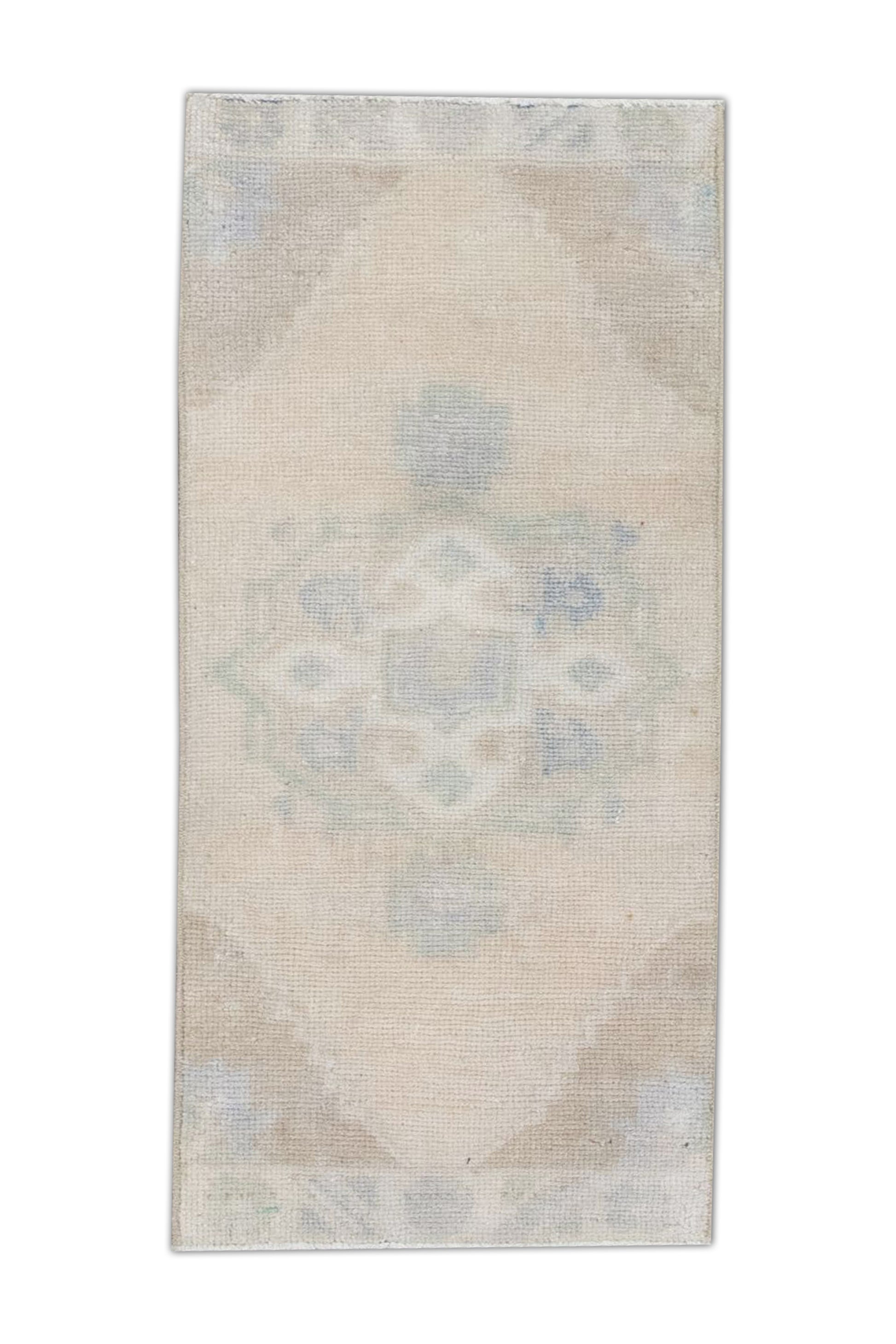 Oriental Hand Knotted Vintage Turkish Mini Rug 1'3" x 2'7" #07