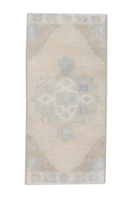 Oriental Hand Knotted Vintage Turkish Mini Rug 1'3" x 2'7" #07