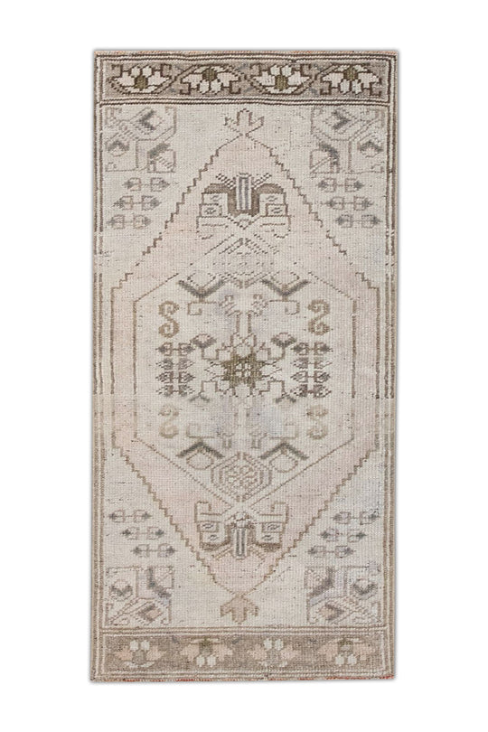 Oriental Hand Knotted Vintage Turkish Mini Rug 1'4" x 2'10" #20