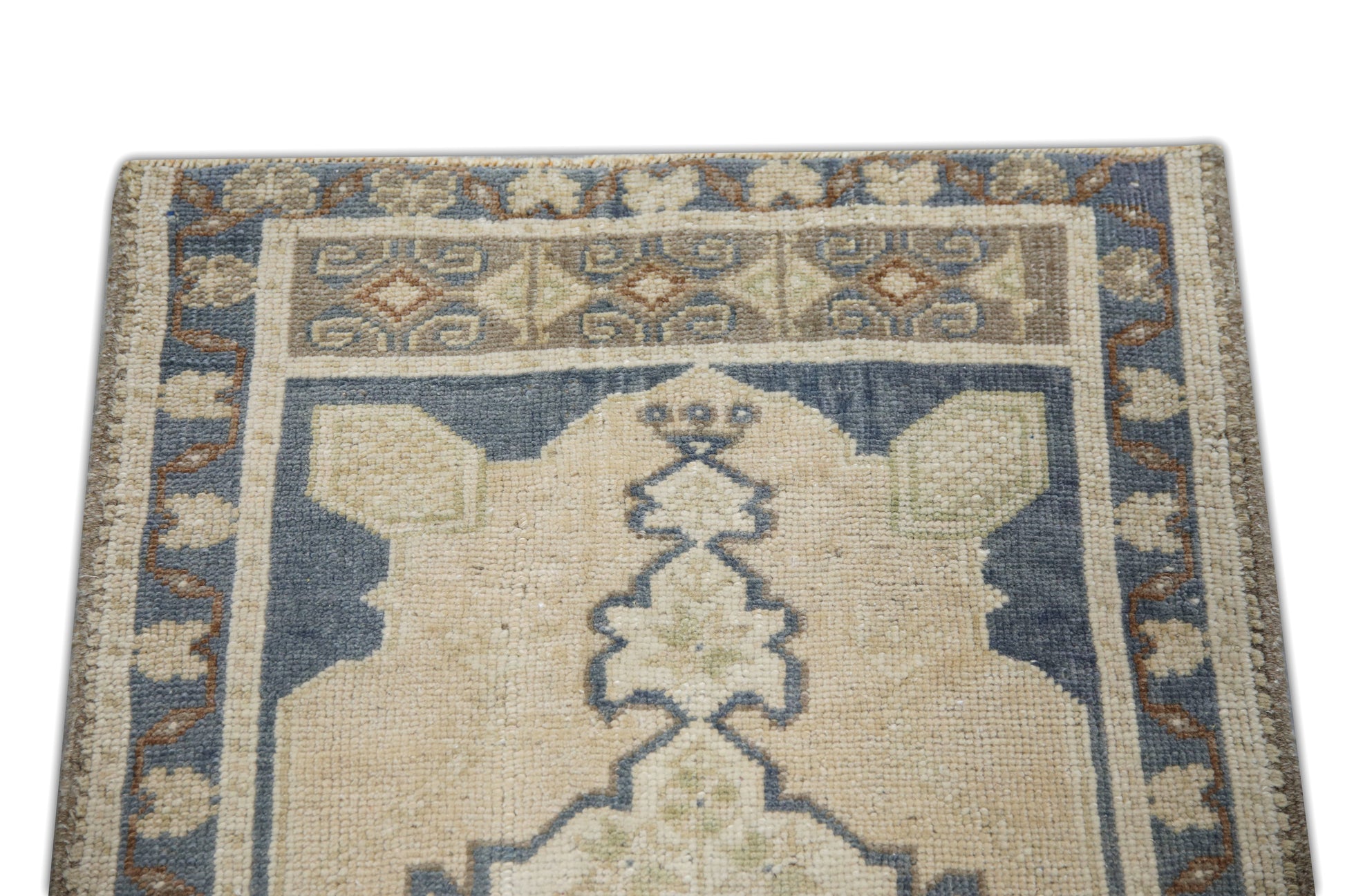 Oriental Hand Knotted Vintage Turkish Mini Rug 1'10" x 2'7" #21