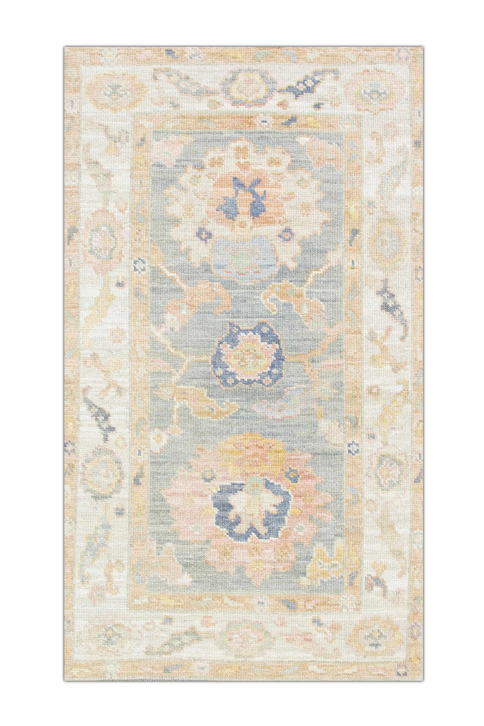 Turkish Oushak Rug 2'10" x 4'3" #2862