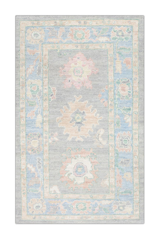 #2642 Turkish Oushak 3'2" x 5'1"