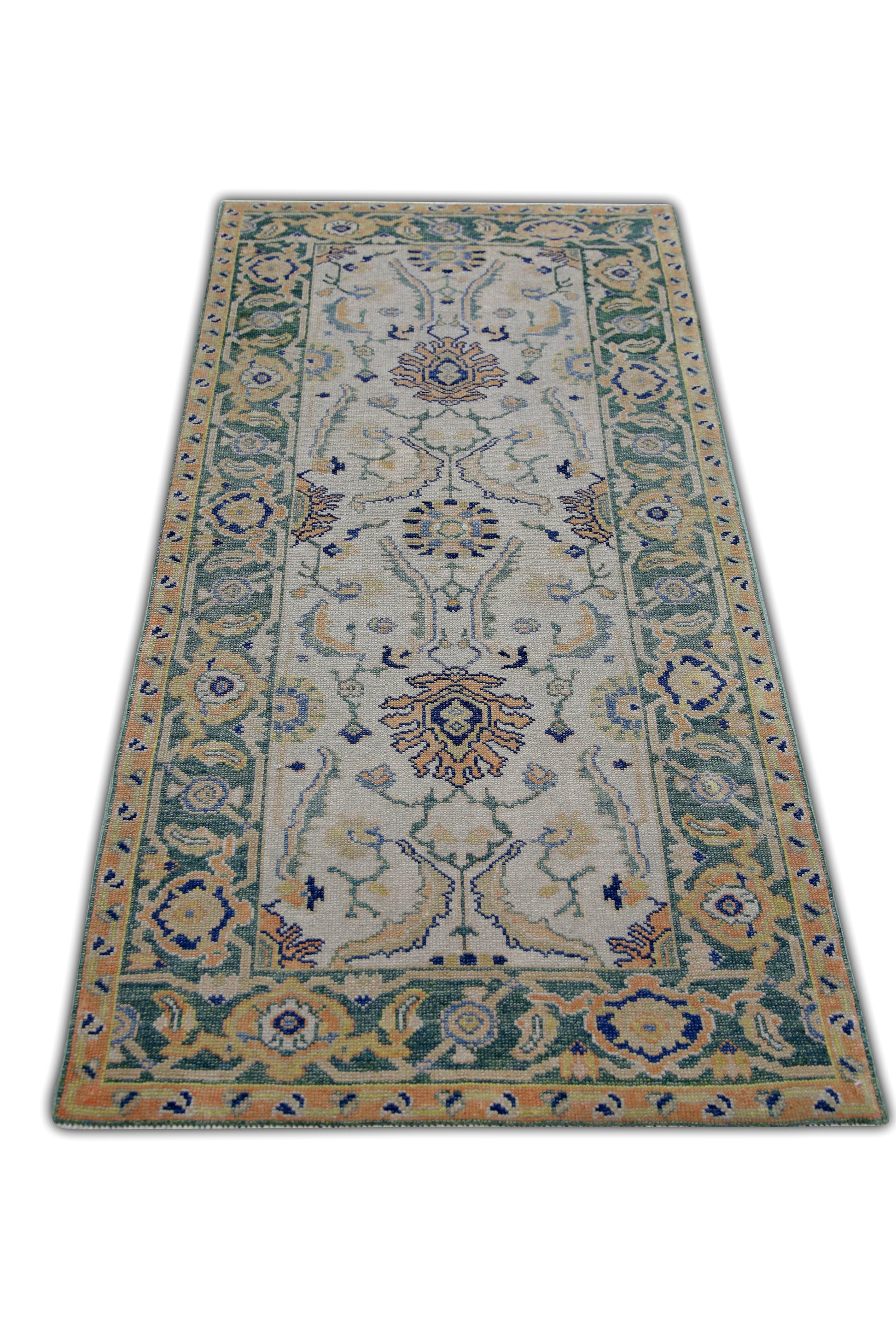 Turkish Antique Look Oushak Rug 2'8" x 5'11"  #6098