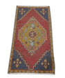 Oriental Hand Knotted Vintage Turkish Mini Rug 1'9" x 3'5" #146
