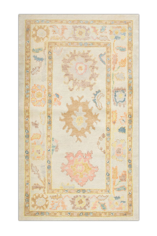 #2798 Turkish Oushak 3'3" x 5'6"