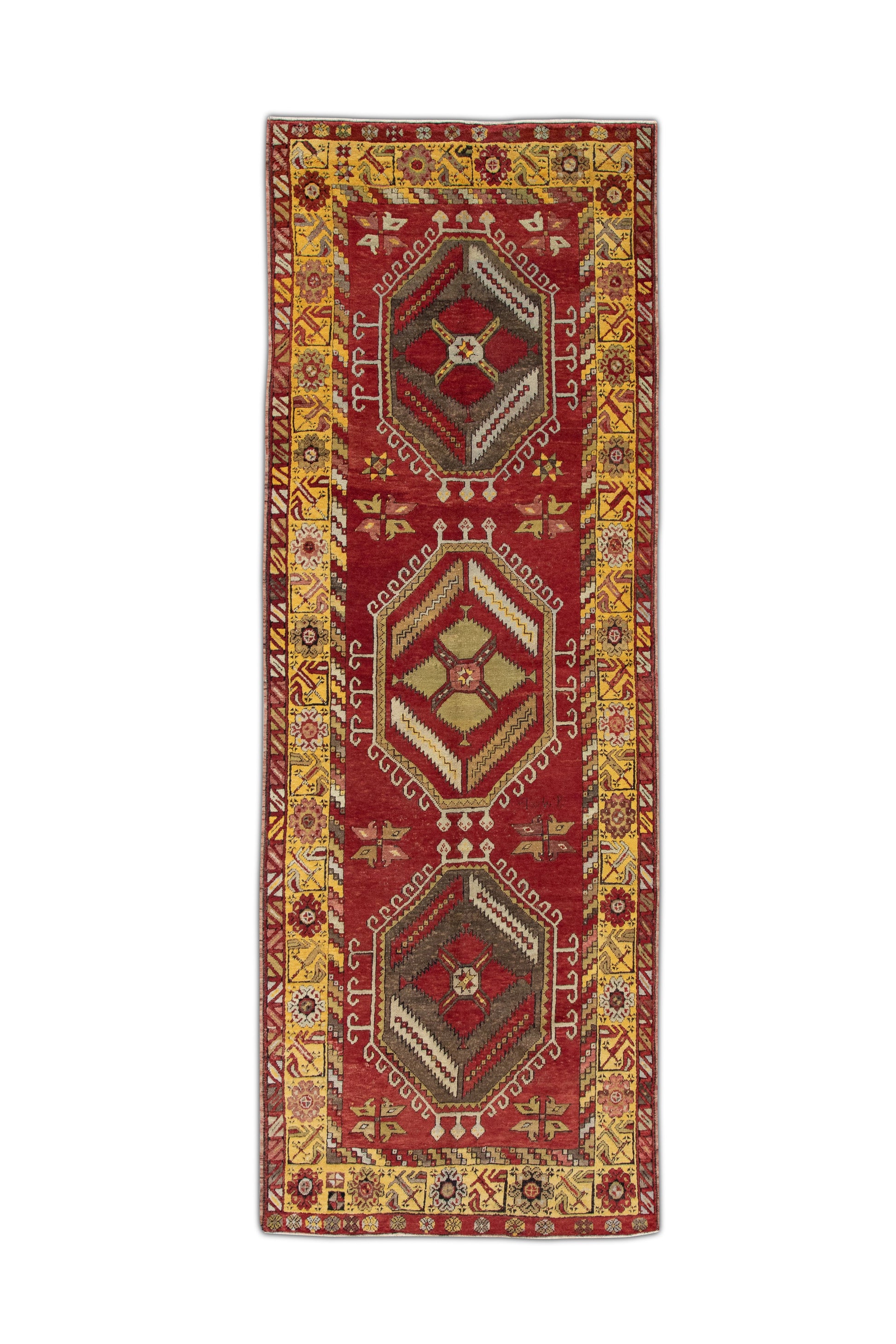 213 Turkish Vintage Oushak 4'5" x 11'10"