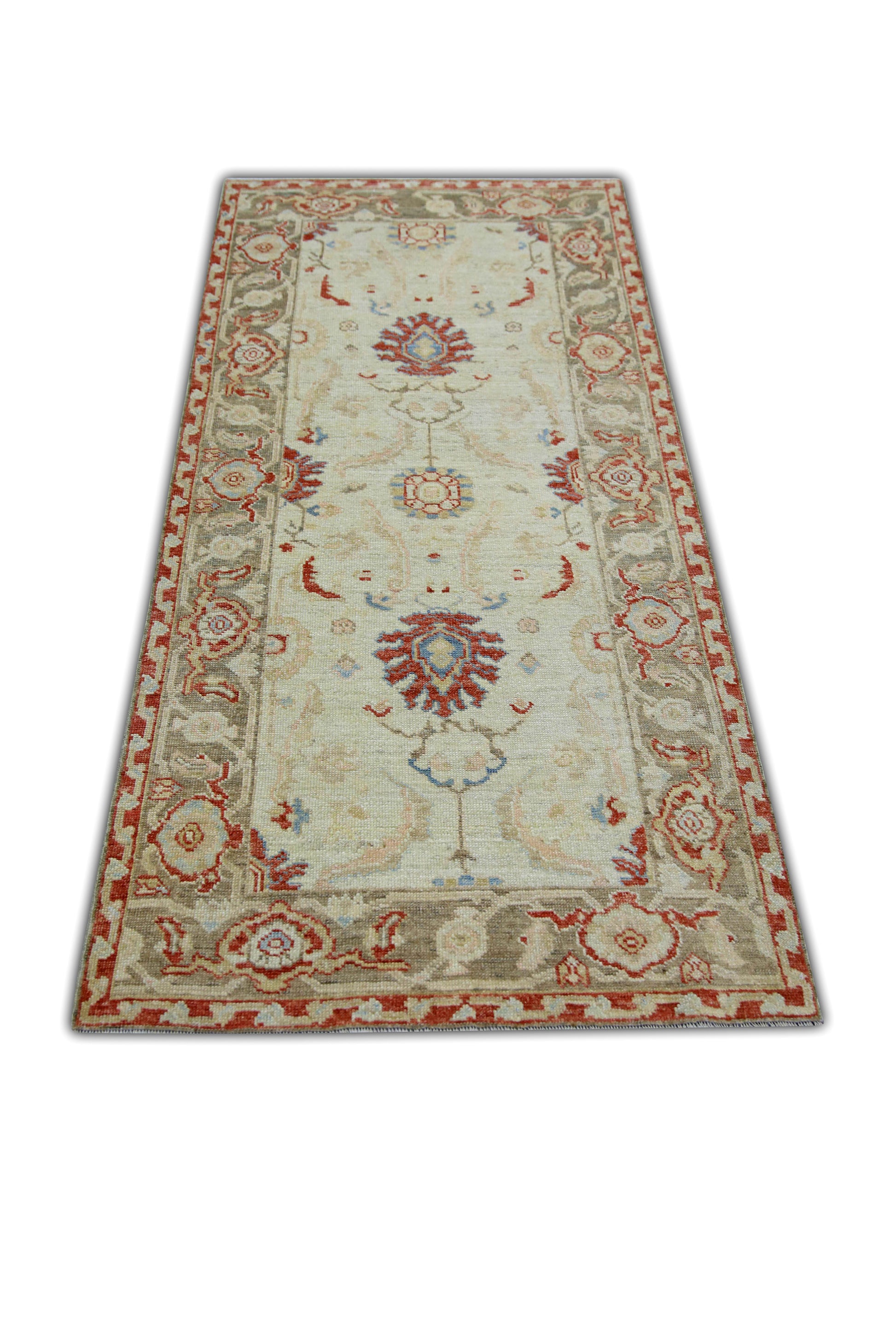 Turkish Antique Look Oushak Rug 2'8" x 6'2"  #5056