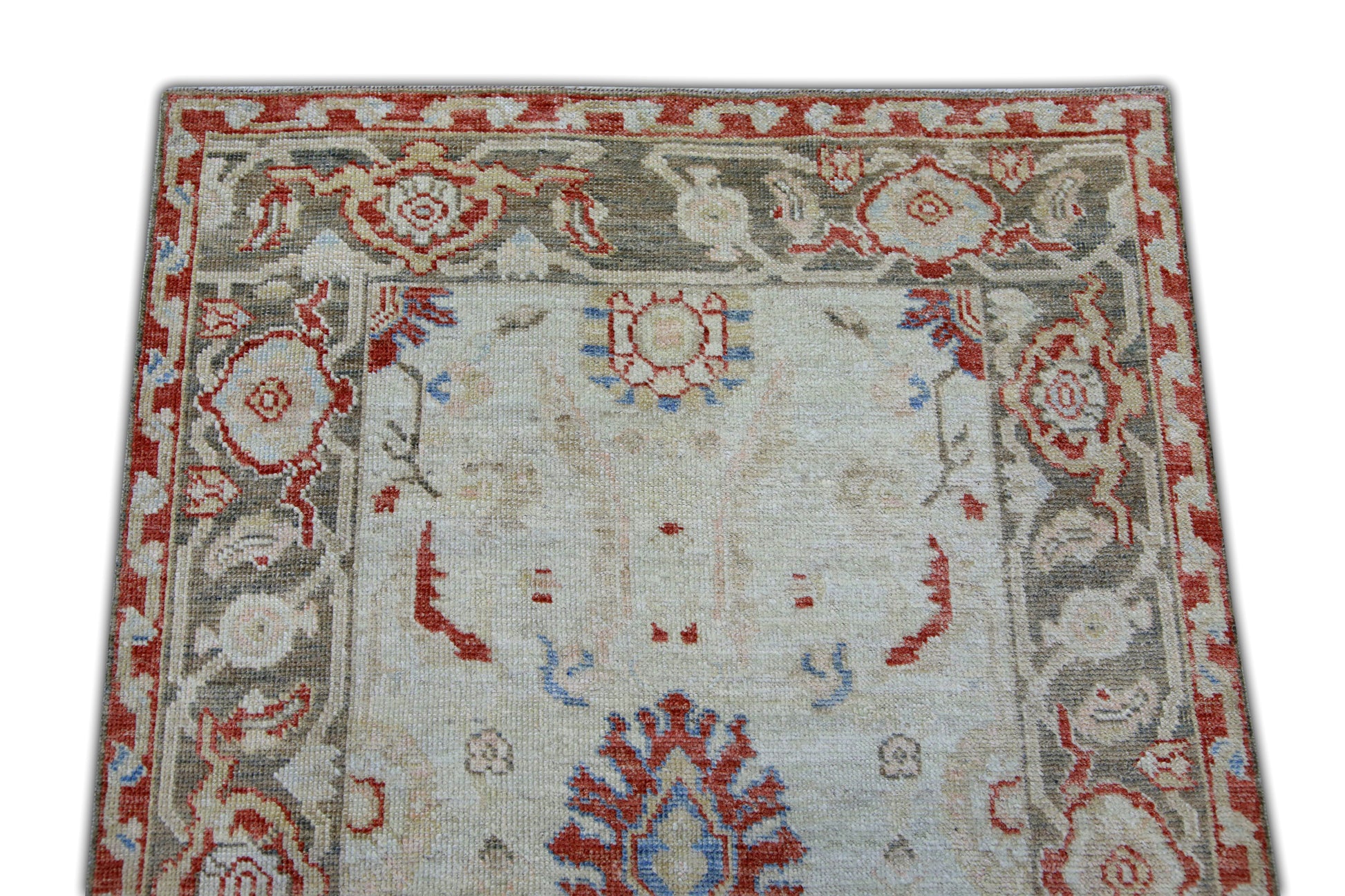 Turkish Antique Look Oushak Rug 2'8" x 6'2"  #5056