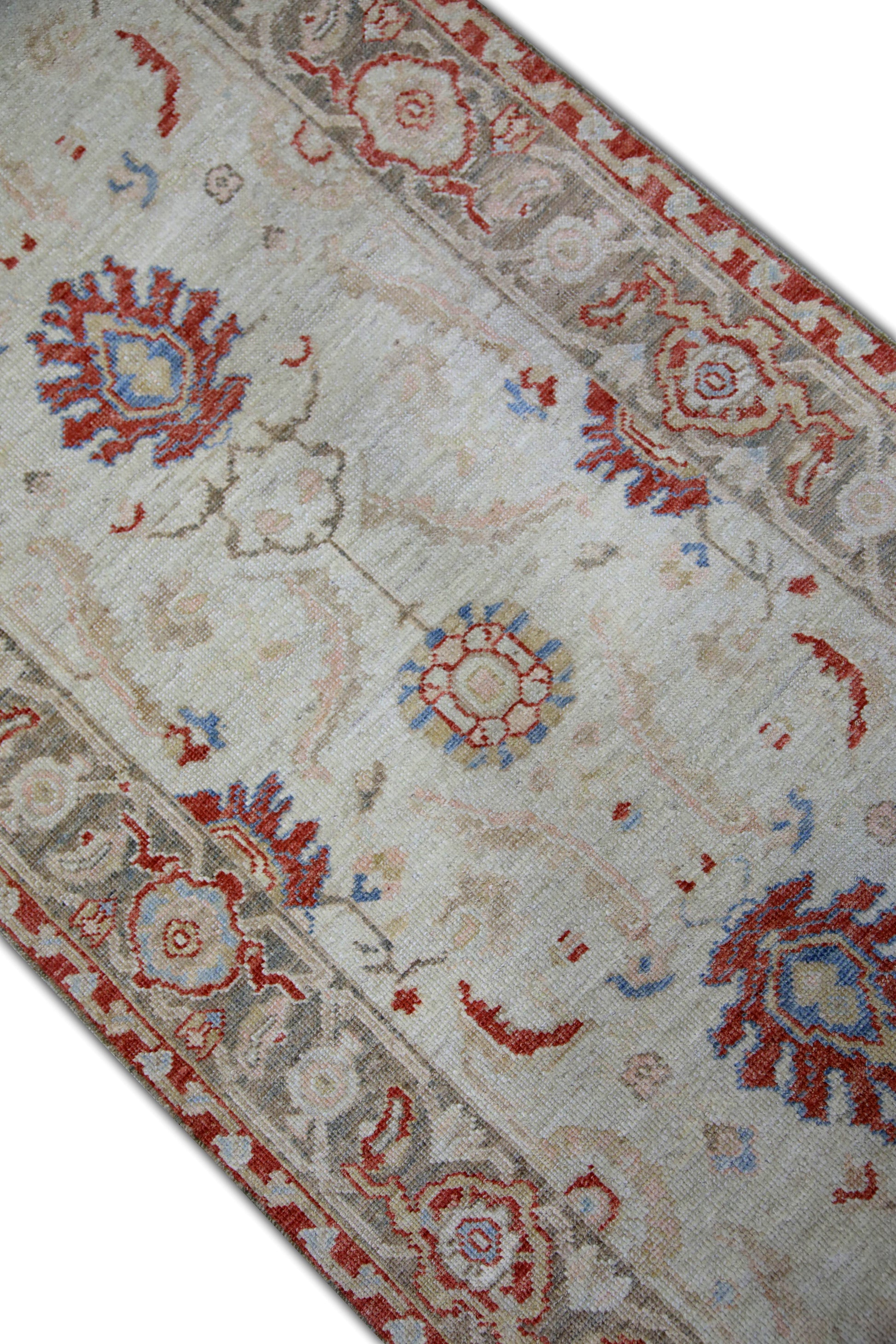 Turkish Antique Look Oushak Rug 2'8" x 6'2"  #5056