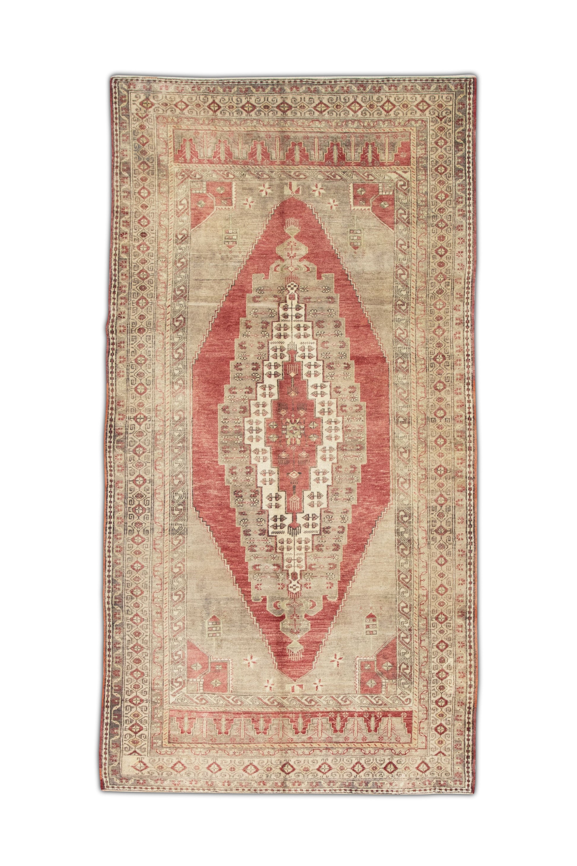 444 Turkish Vintage Oushak 4'11" x 9'3"