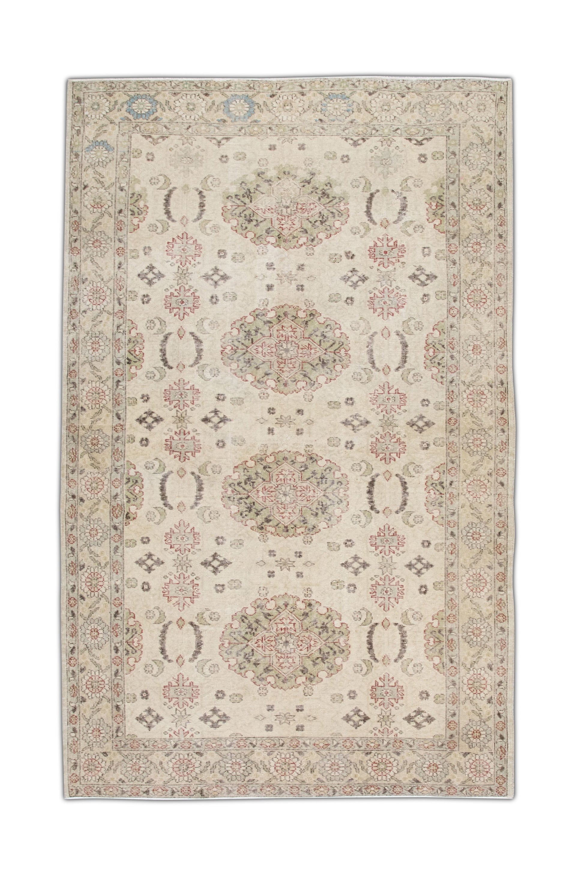 Turkish Vintage Anatolian Rug 6'4" x 9'9" #324