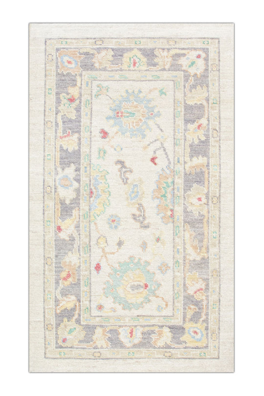 #2596 Turkish Oushak 2'11" x 4'11"