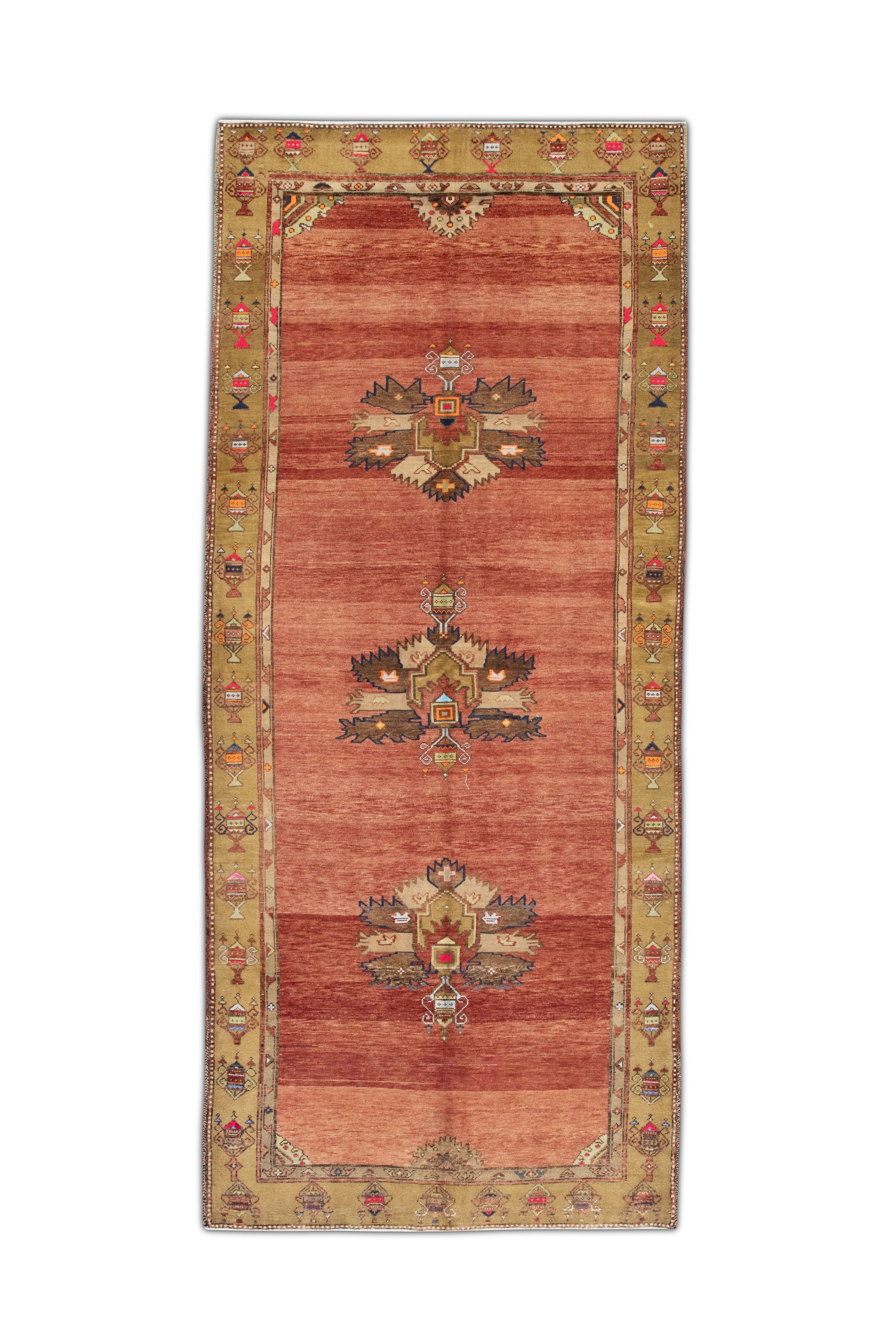 Turkish Vintage Anatolian Rug  4'7" x 10'7" #235