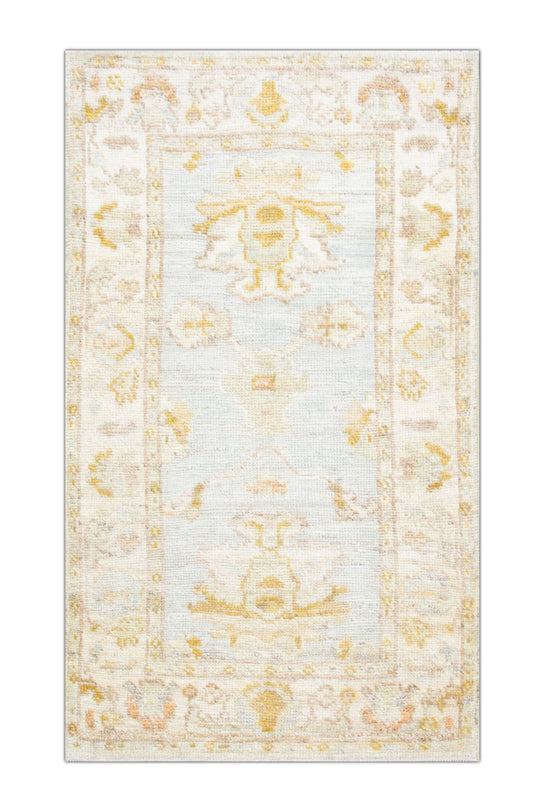 #3024 Turkish Oushak 2'10" x 4'7"