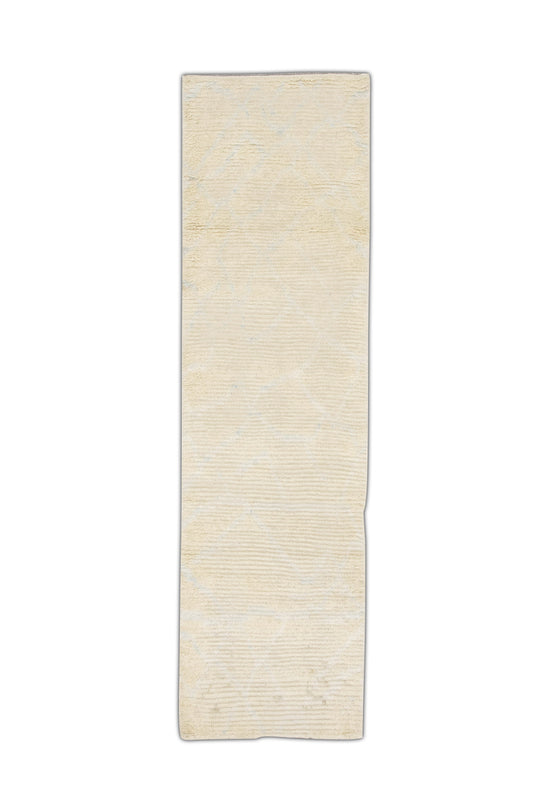 #11 Hand Knotted Turkish Modern Tulu Rug 2'11" x 10'