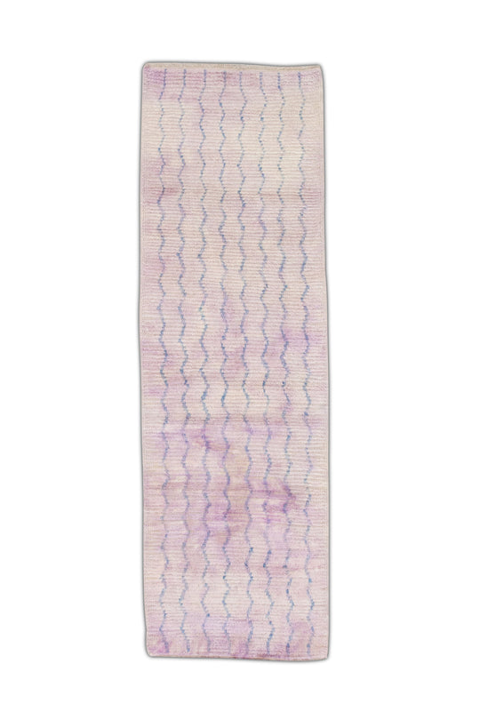 #21 Hand Knotted Turkish Modern Tulu Rug 2'11" x 9'4"