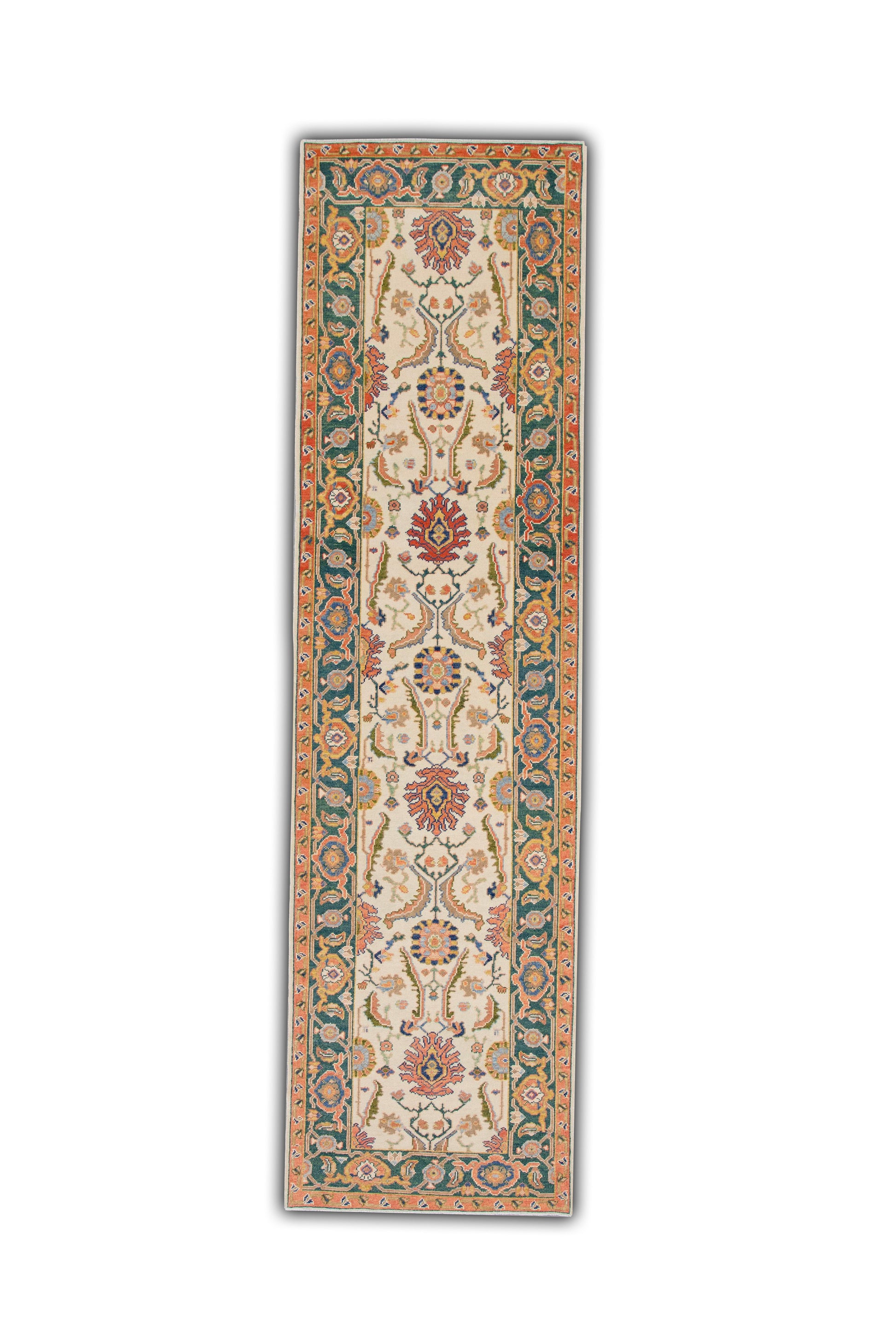 Turkish Antique Look Oushak Rug 2'9" x 10'5"  #5910