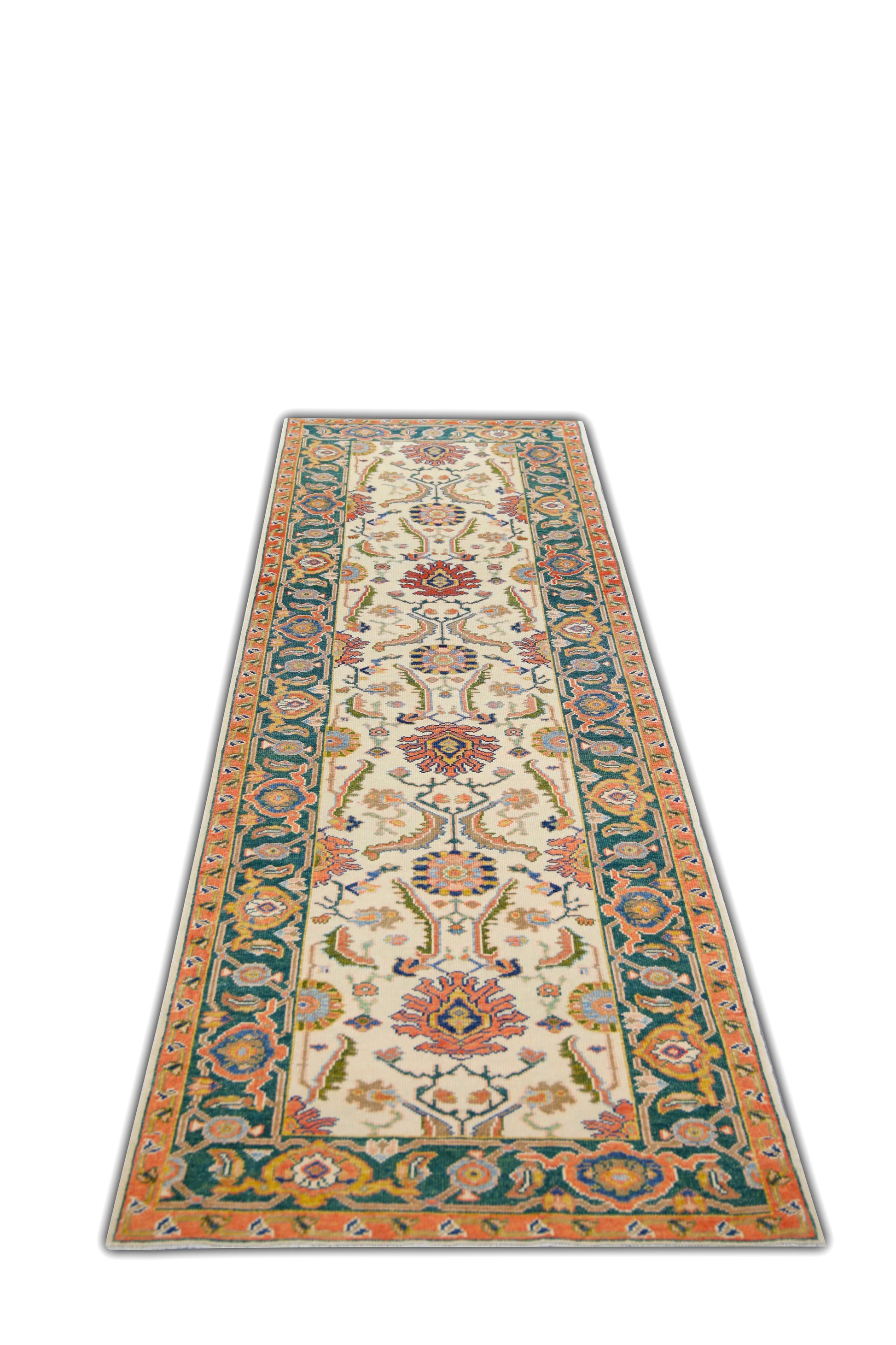 Turkish Antique Look Oushak Rug 2'9" x 10'5"  #5910