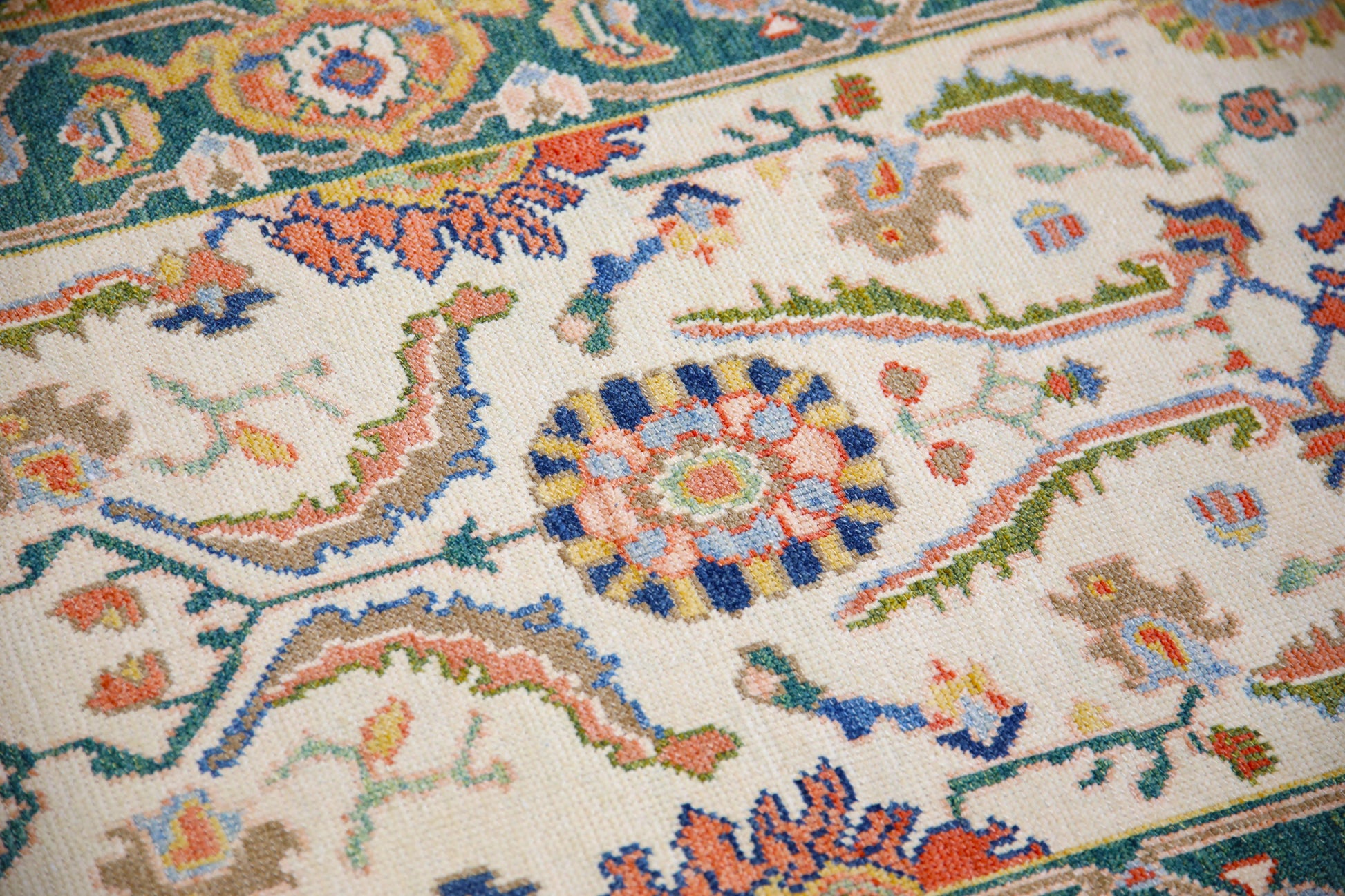 Turkish Antique Look Oushak Rug 2'9" x 10'5"  #5910