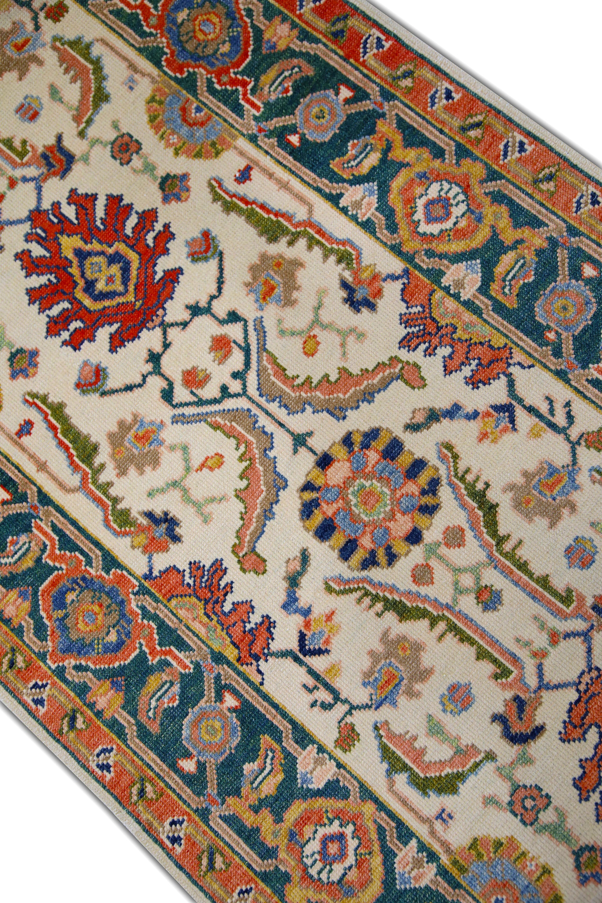 Turkish Antique Look Oushak Rug 2'9" x 10'5"  #5910