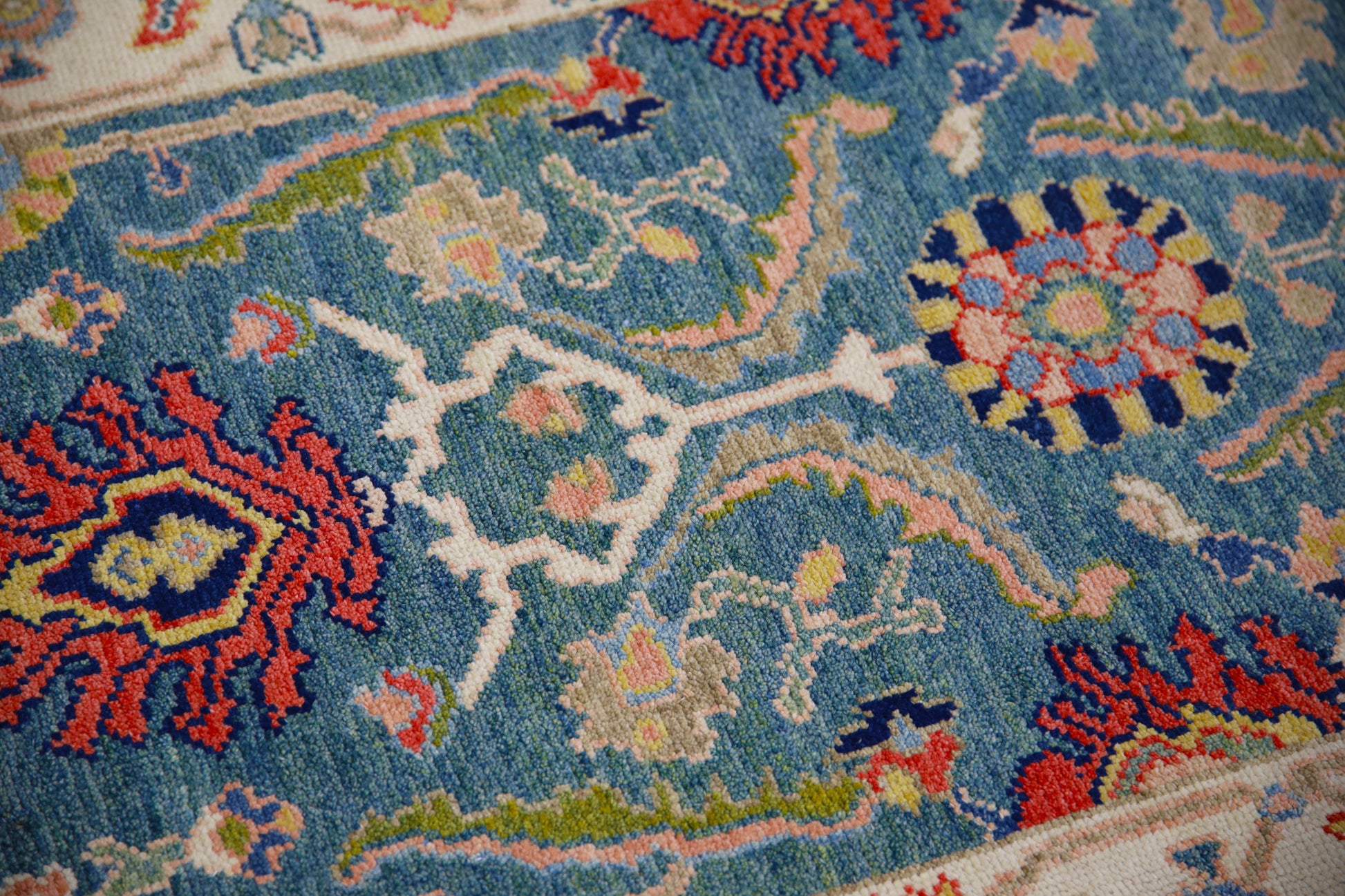 Turkish Antique Look Oushak Rug 2'10" x 12'7"  #5898