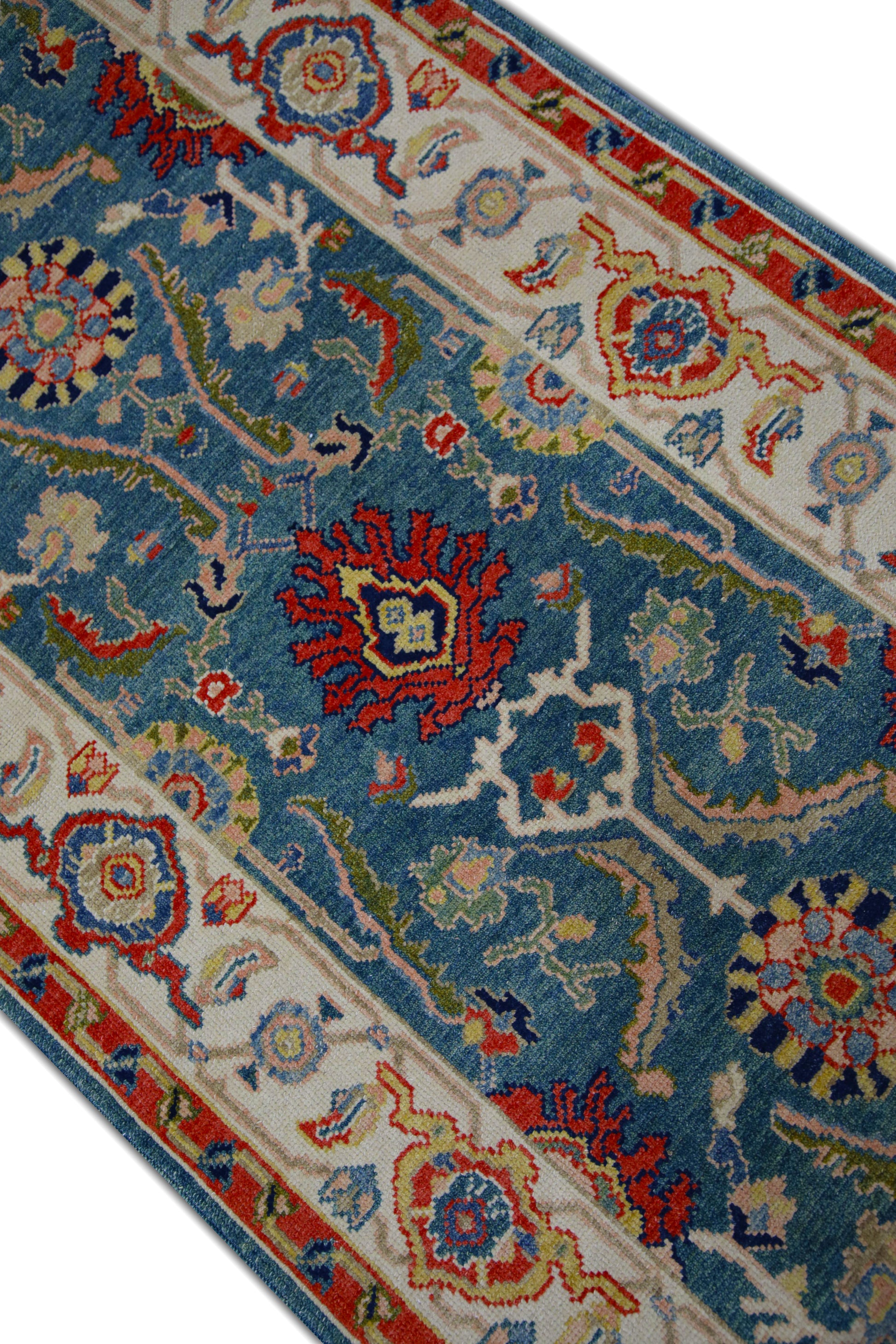 Turkish Antique Look Oushak Rug 2'10" x 12'7"  #5898