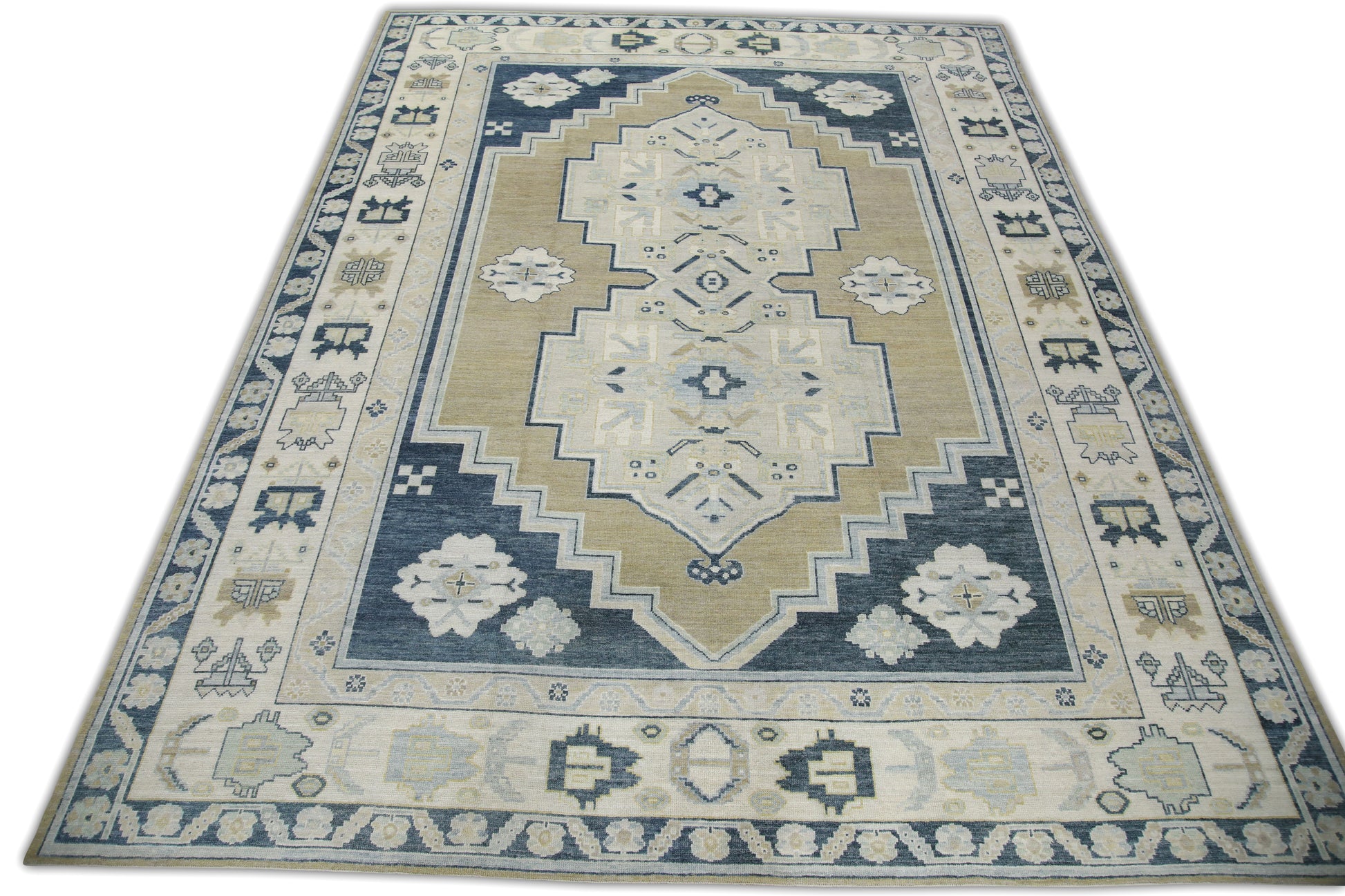 Turkish Antique Look Oushak Rug 12'6" x 16'  #6554