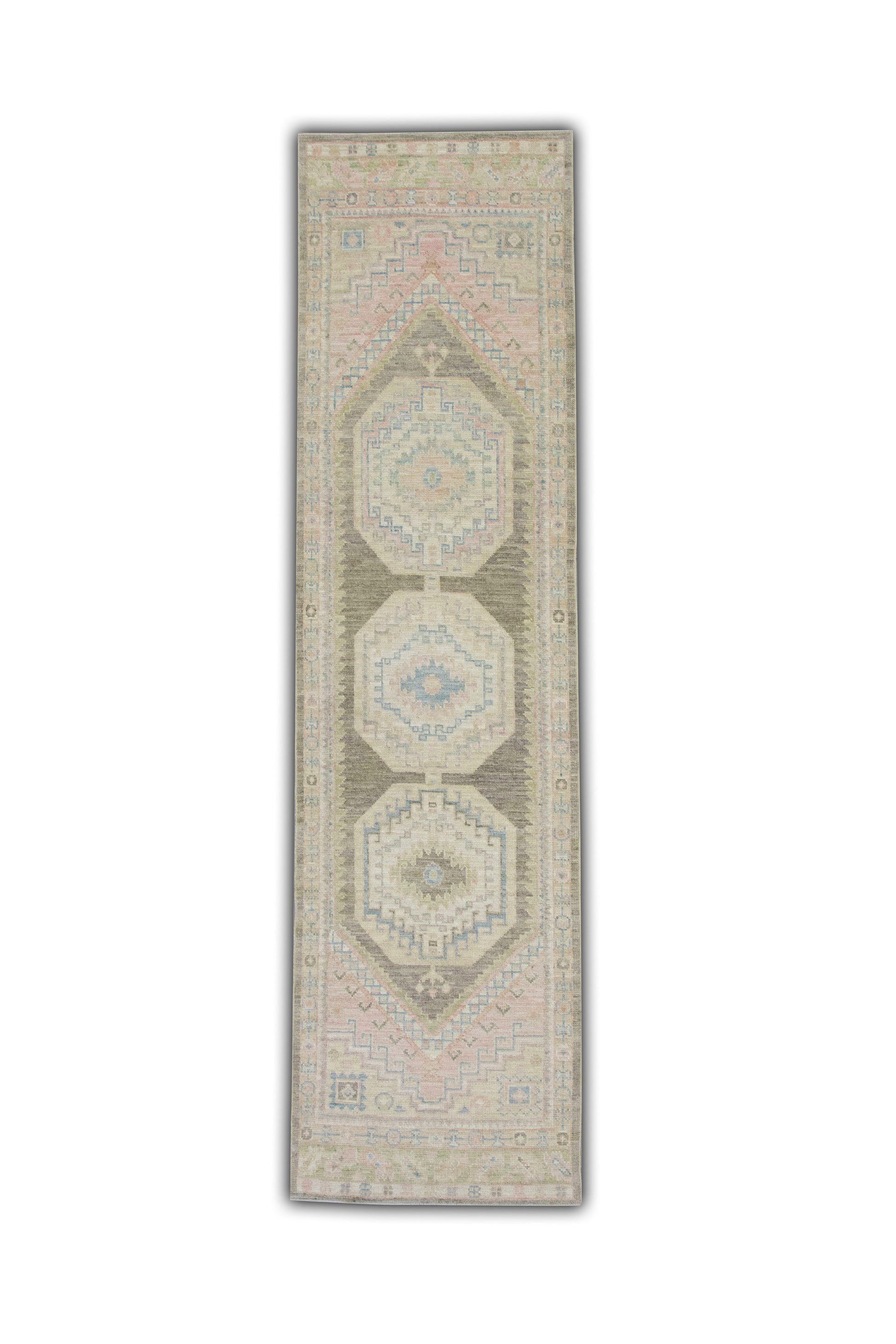 Turkish Oushak Rug 2'10" x 10'6" #5256