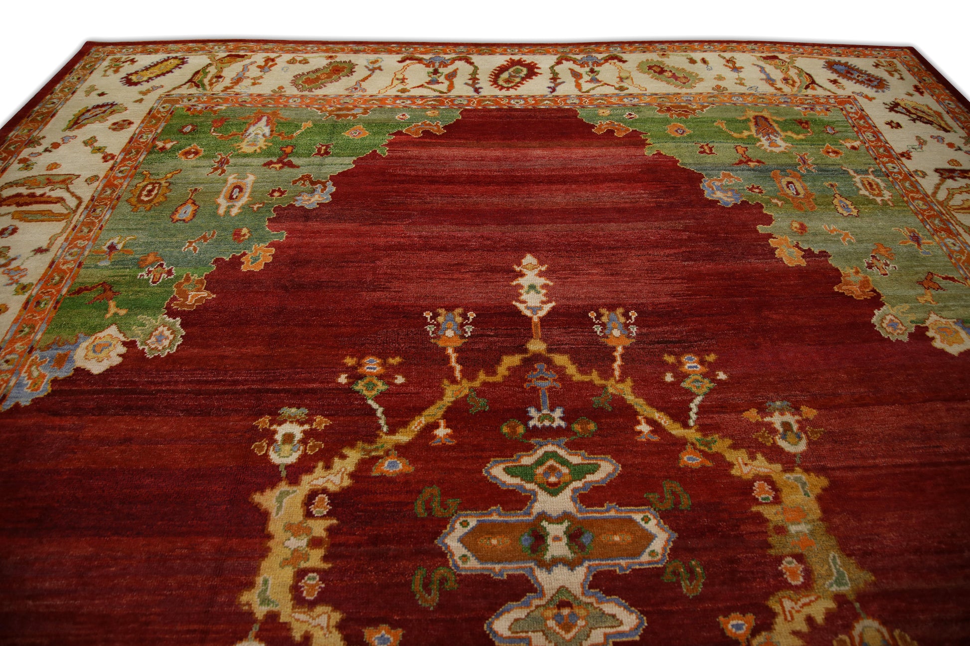 Turkish Old Wool Oushak Rug 12'10" x 15'11"  #103