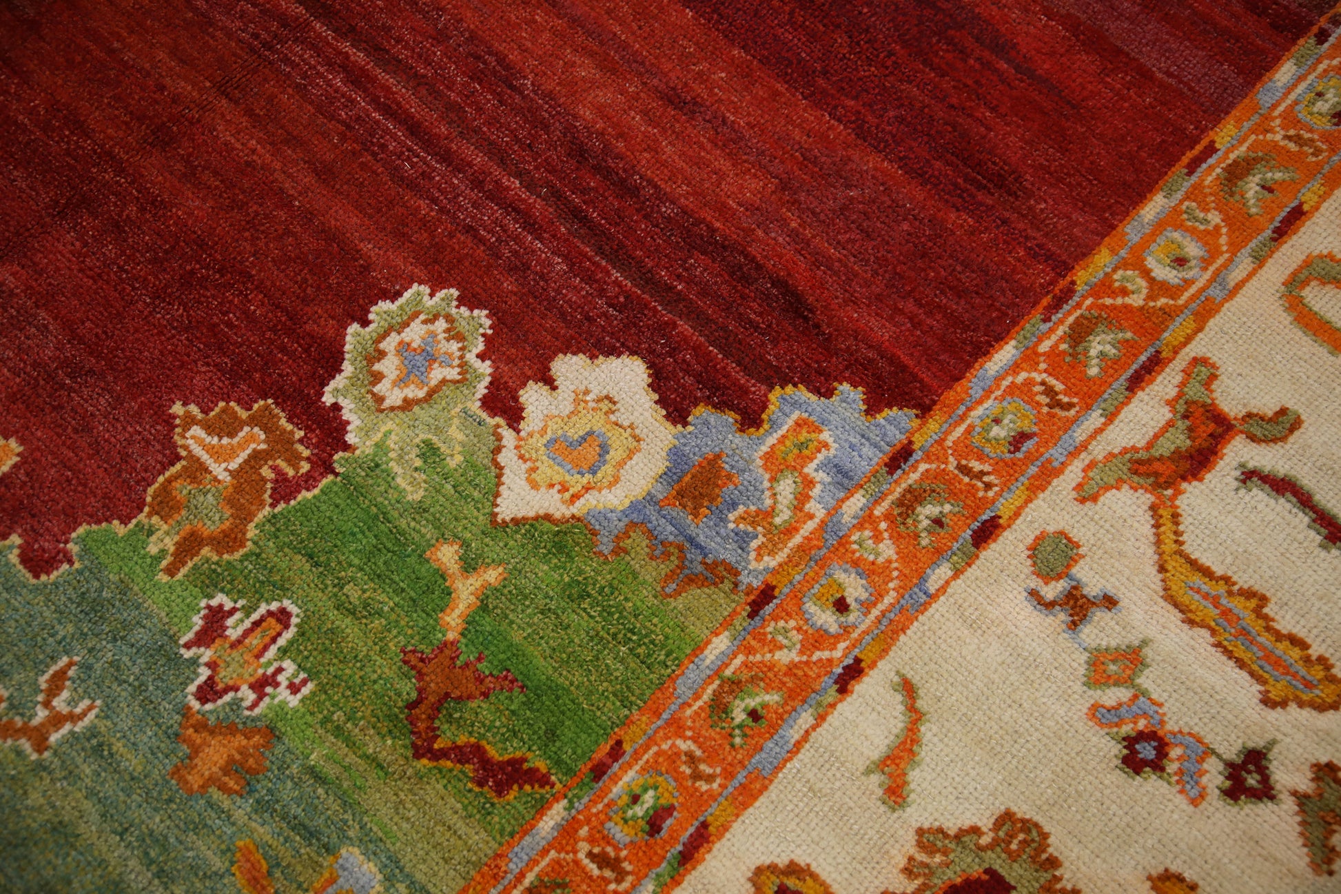 Turkish Old Wool Oushak Rug 12'10" x 15'11"  #103