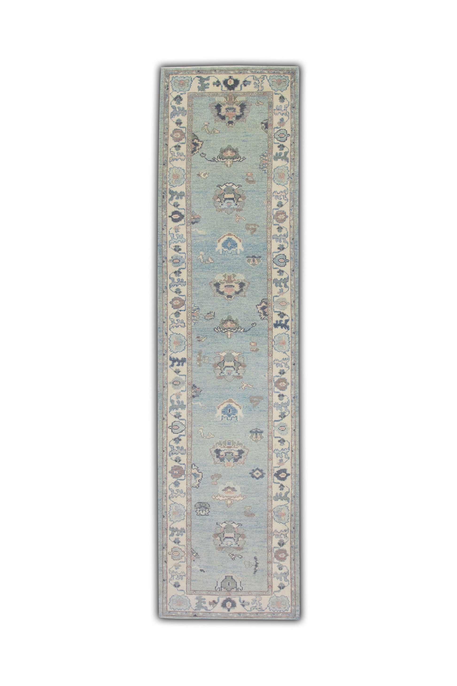 Turkish Oushak Rug 3'2" x 12'6" #5744