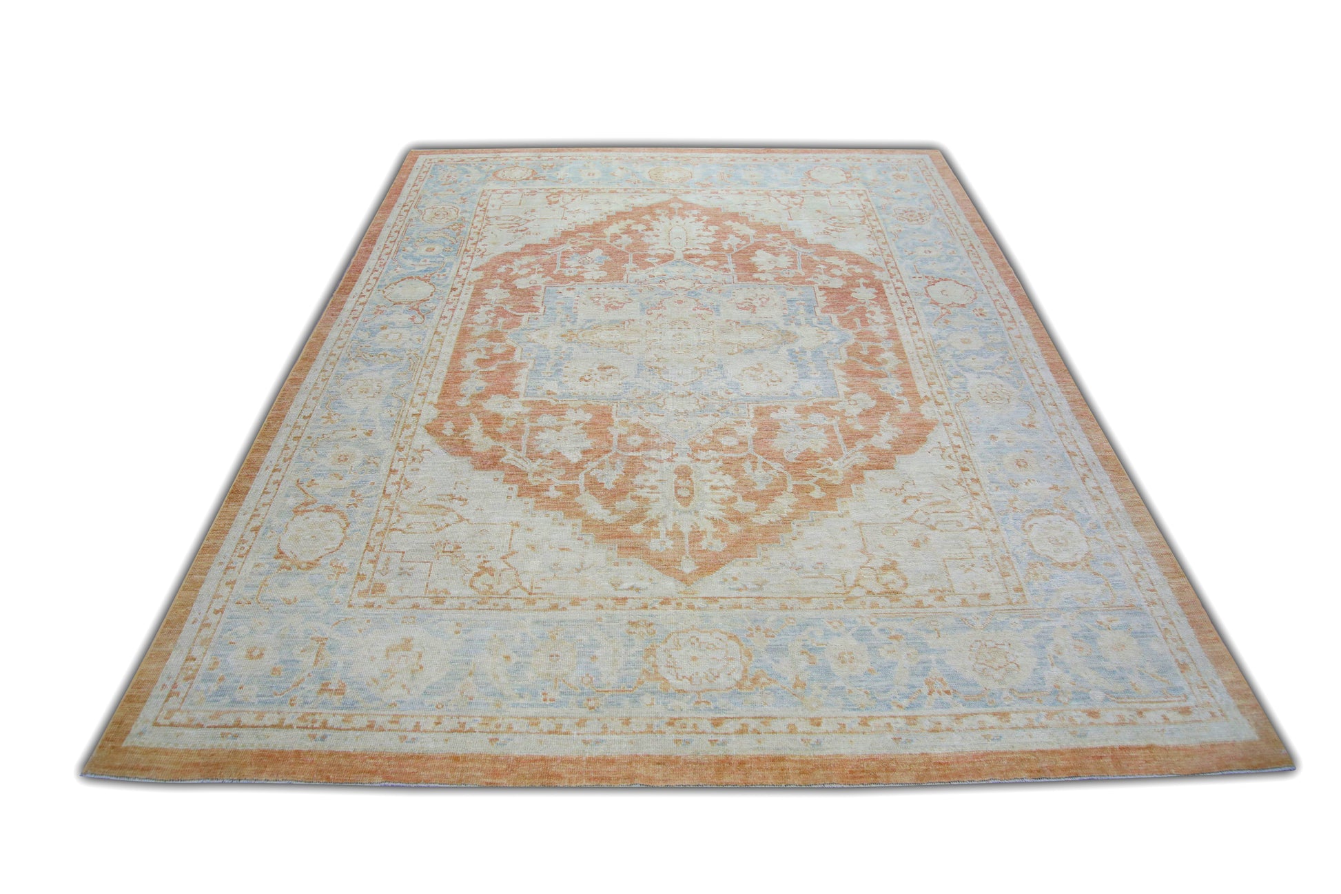 Turkish Antique Look Oushak Rug 6'2" x 8'  #5971