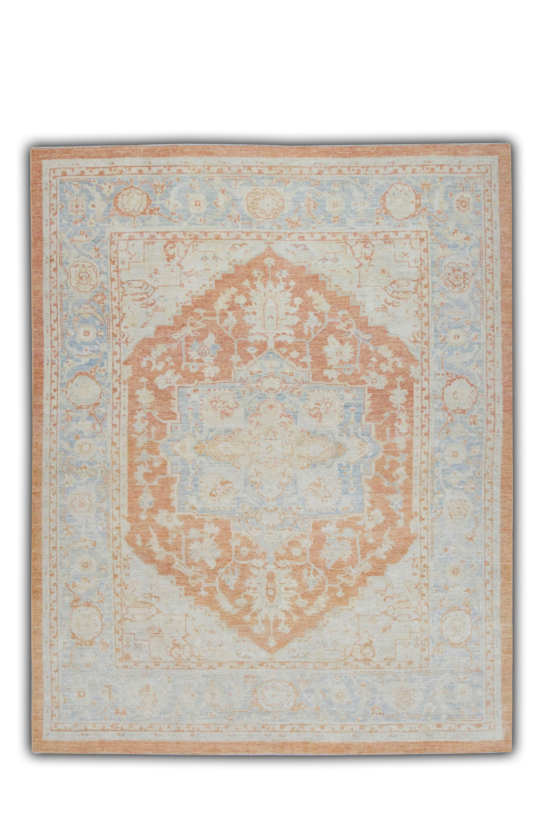 Turkish Antique Look Oushak Rug 6'2" x 8'  #5971