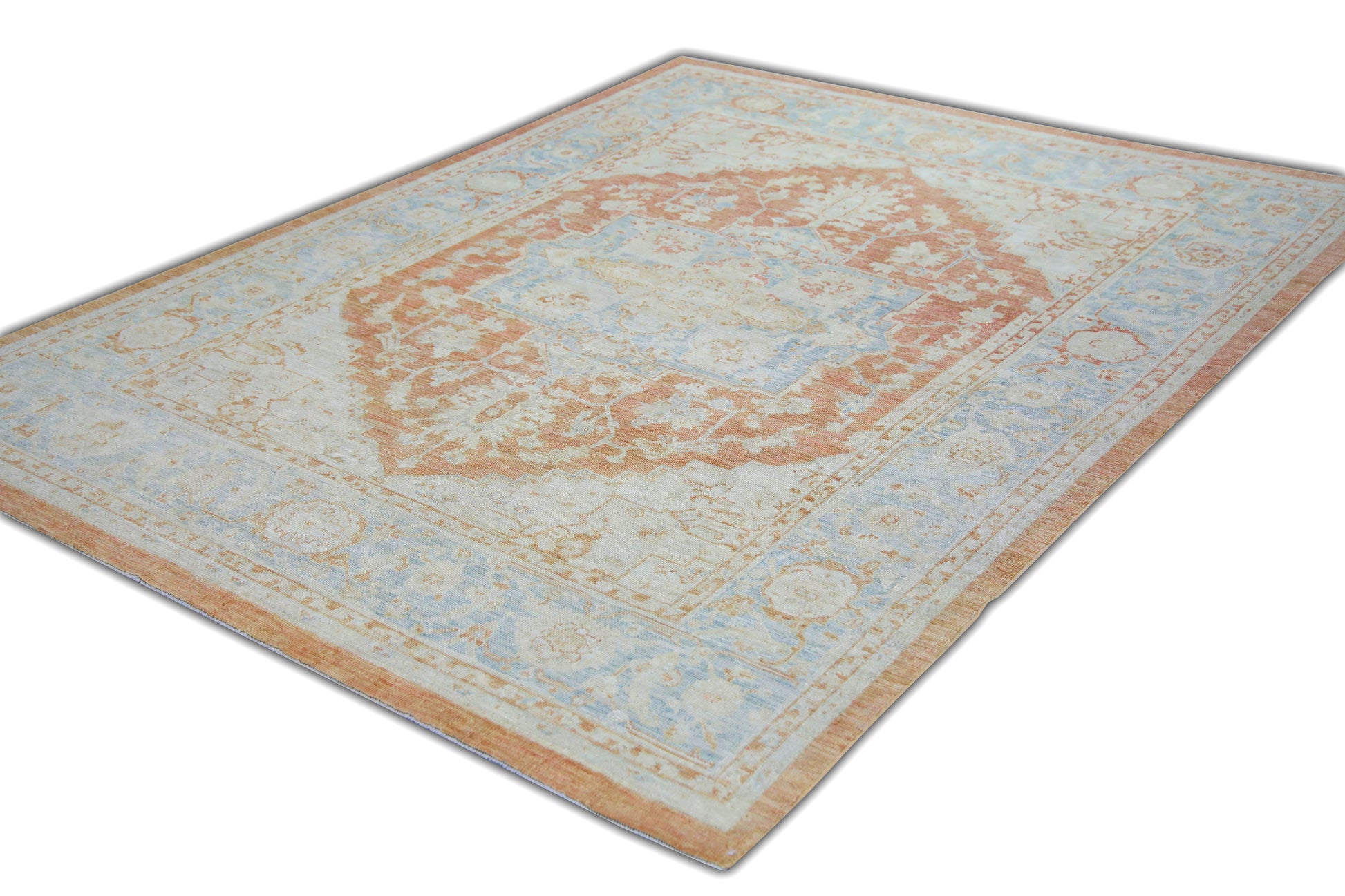 Turkish Antique Look Oushak Rug 6'2" x 8'  #5971