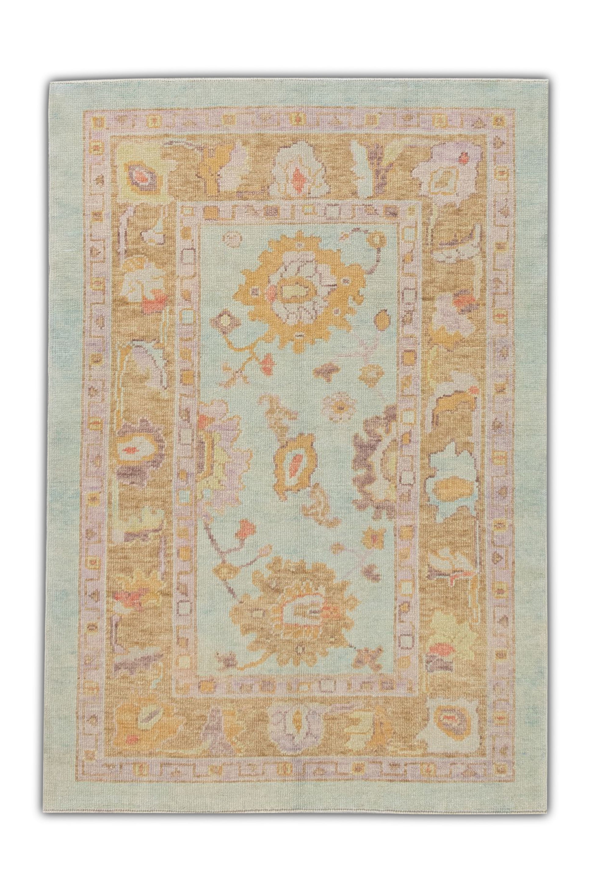 Turkish Oushak Rug 4'1" x 6' #4720