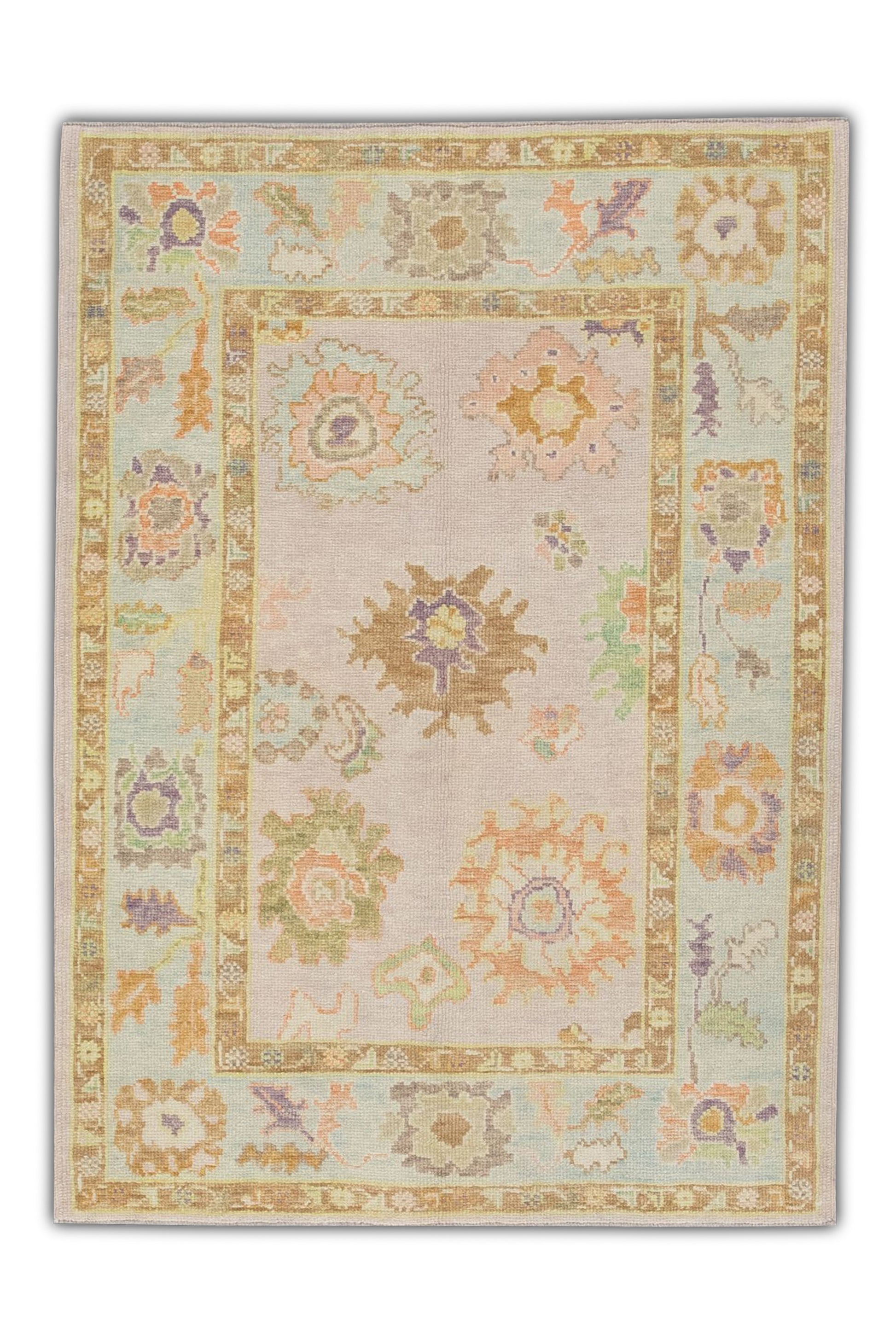 Turkish Oushak Rug 4'2" x 5'7" #4708