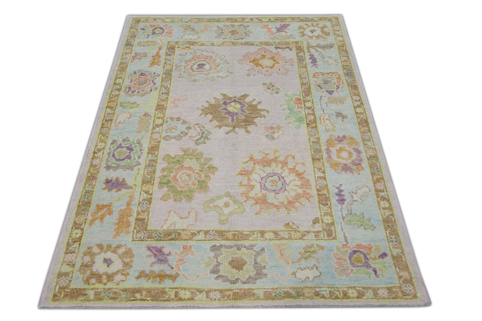 Turkish Oushak Rug 4'2" x 5'7" #4708