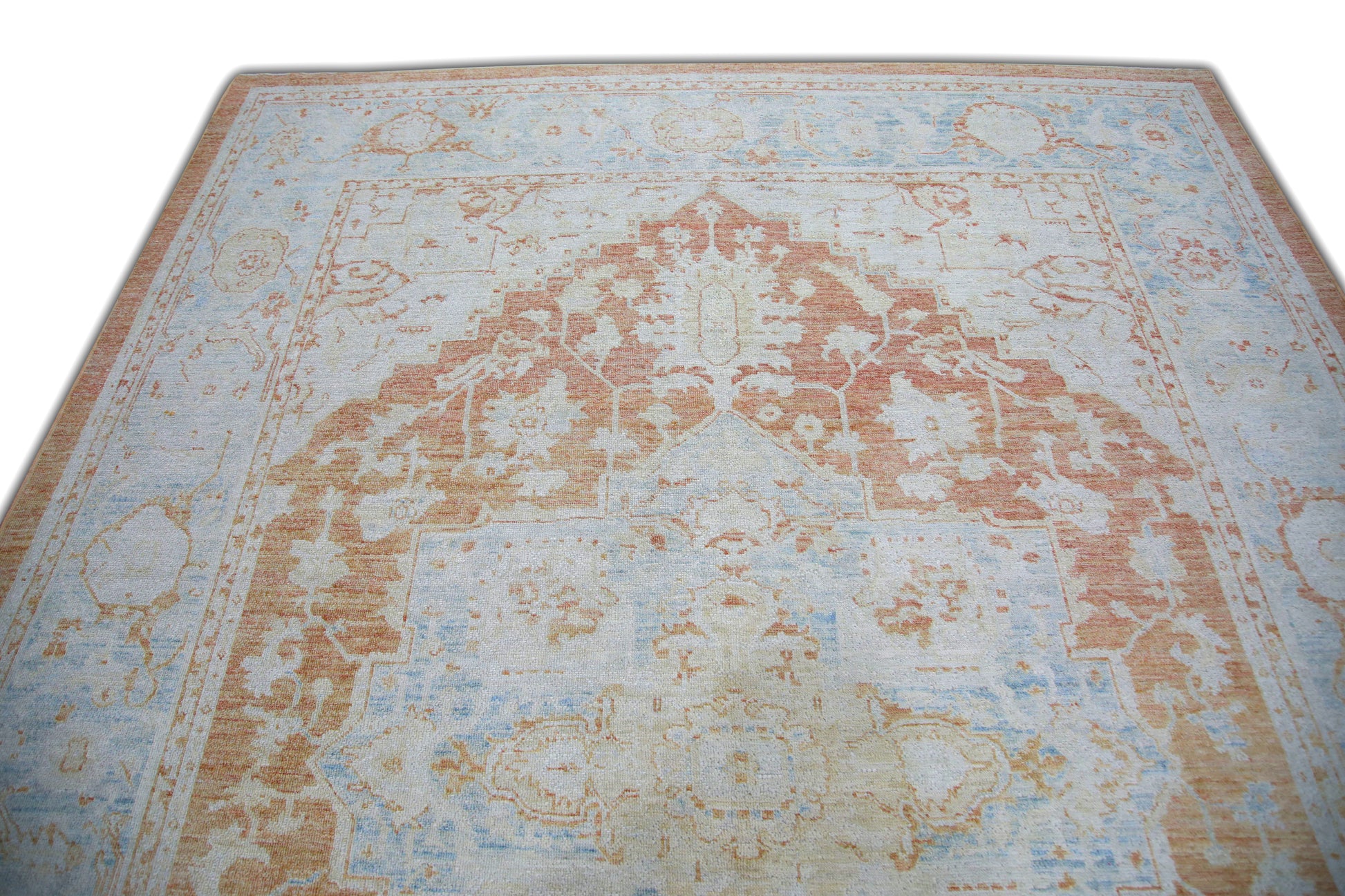 Turkish Antique Look Oushak Rug 7'9" x 10'6"  #5972