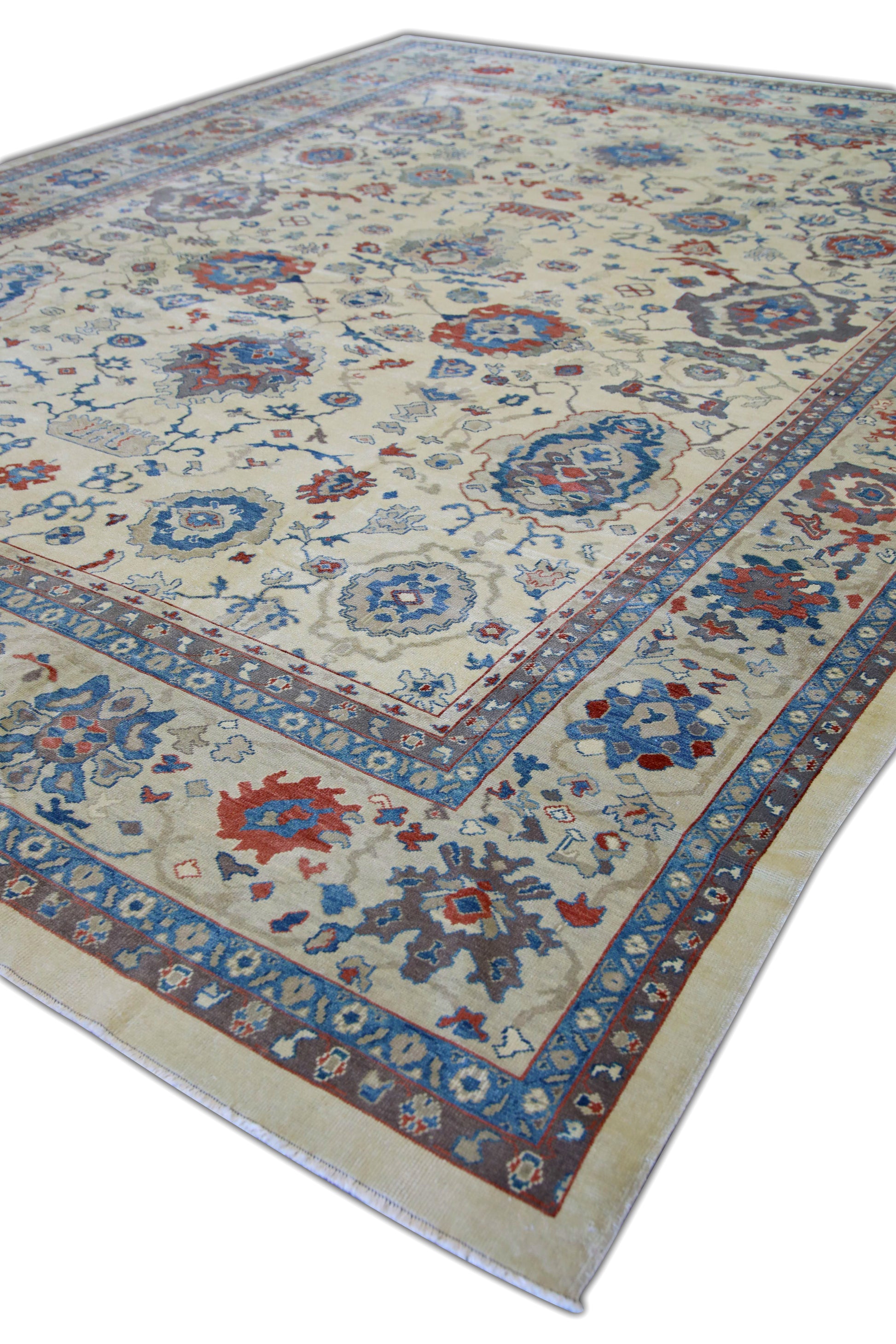 Turkish Antique Look Oushak Rug 11'8" x 15'9"  #5424