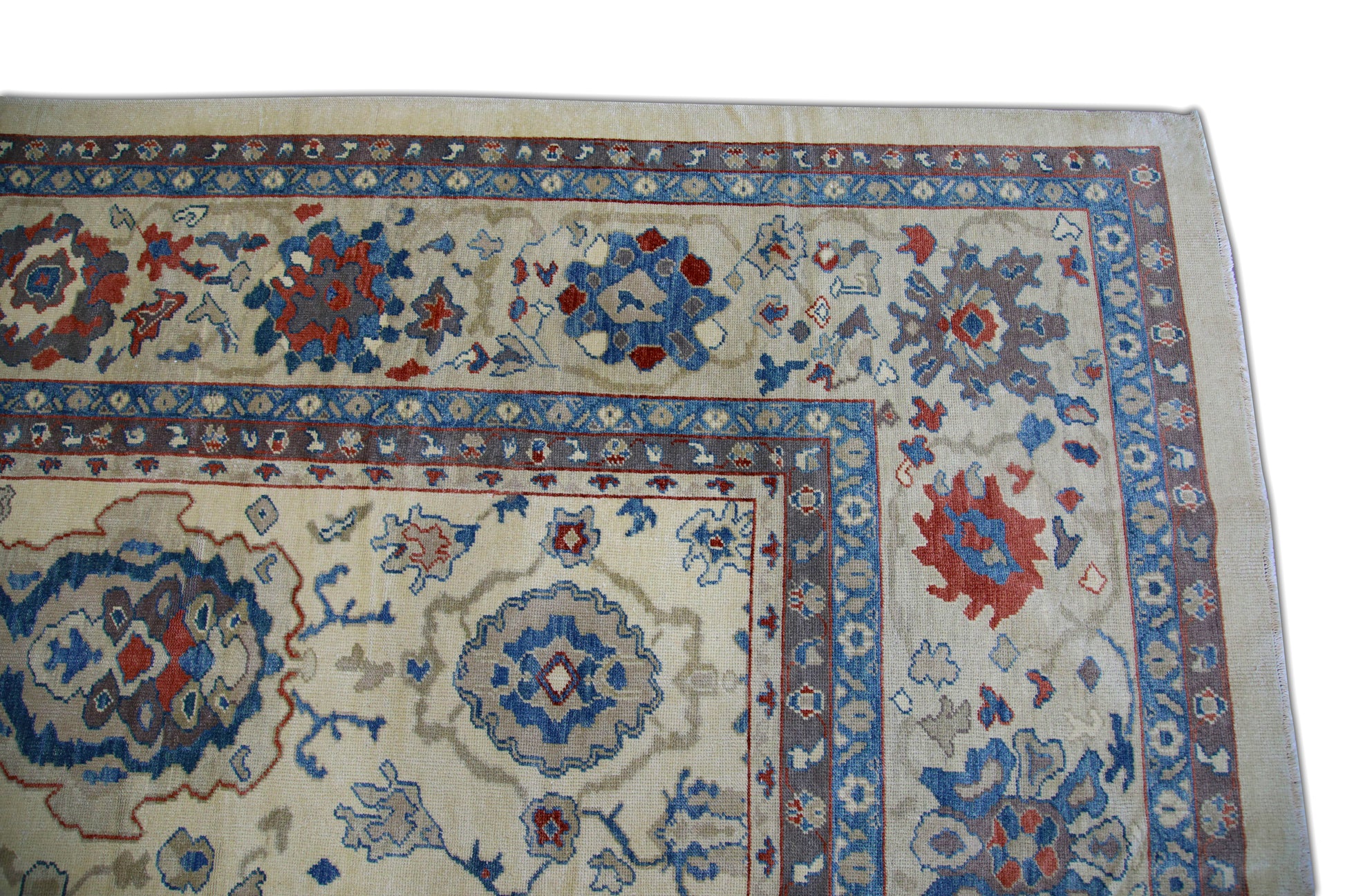 Turkish Antique Look Oushak Rug 11'8" x 15'9"  #5424
