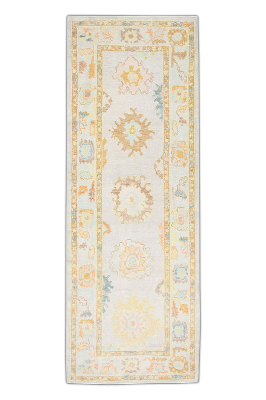 #2523 Turkish Oushak 3'1" x 8'4"