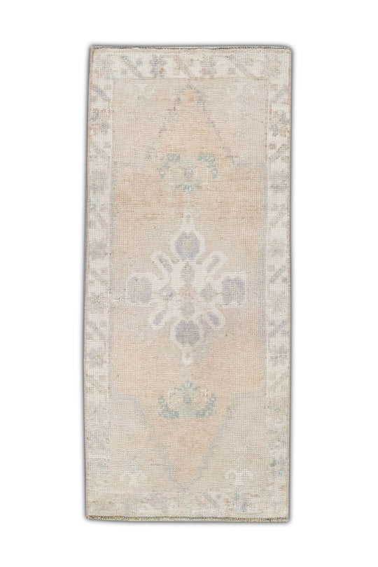 Oriental Hand Knotted Vintage Turkish Mini Rug 1'4" x 3'1" #24