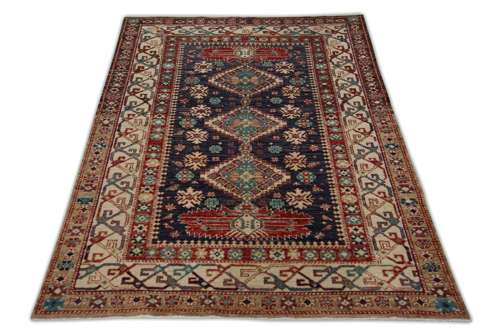 Turkish Antique Look Oushak Rug 4'1" x 5'7"  #18