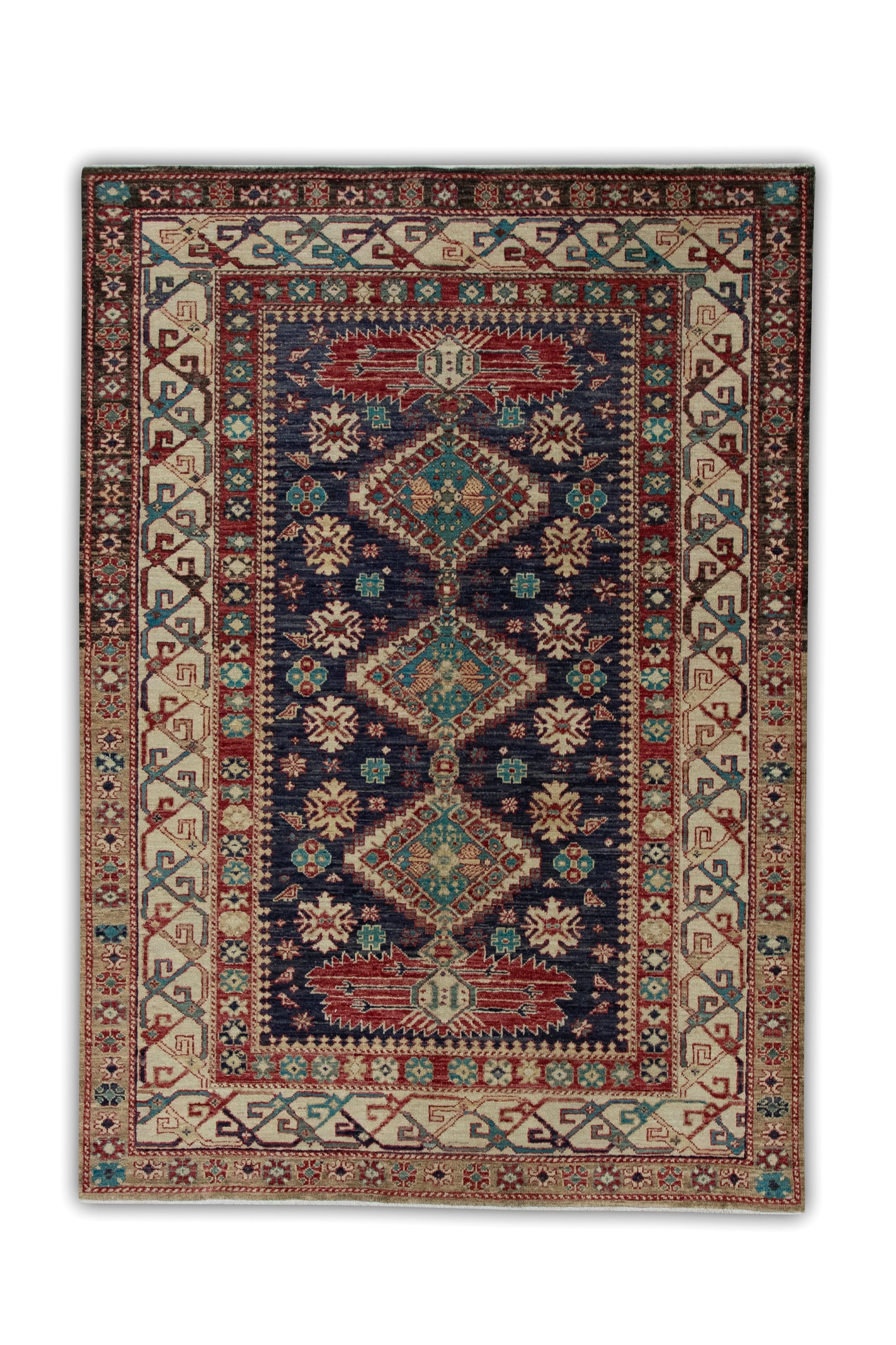 Turkish Antique Look Oushak Rug 4'1" x 5'7"  #18