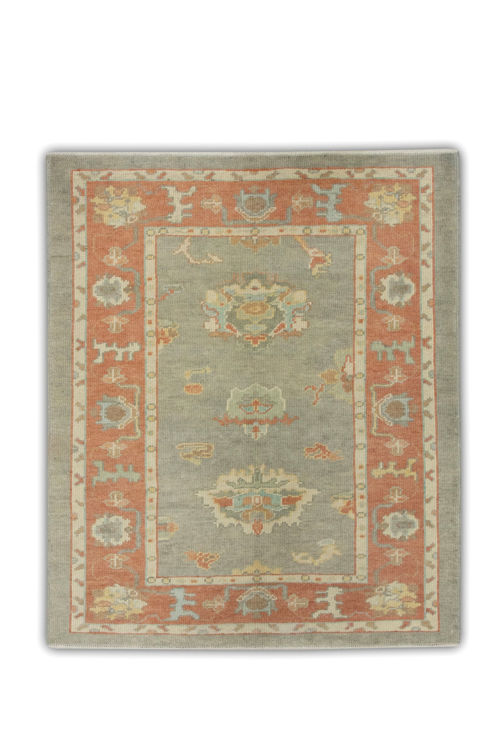 Turkish Oushak Rug 4'2" x 5' #2011