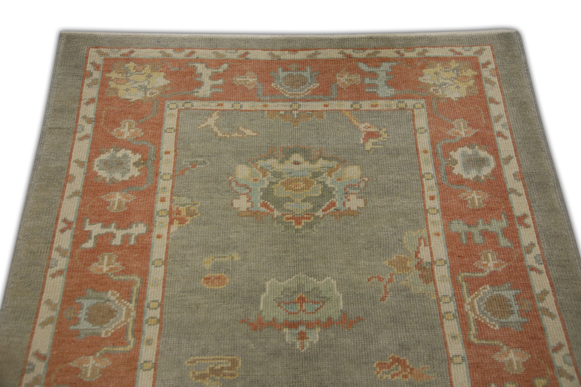 Turkish Oushak Rug 4'2" x 5' #2011