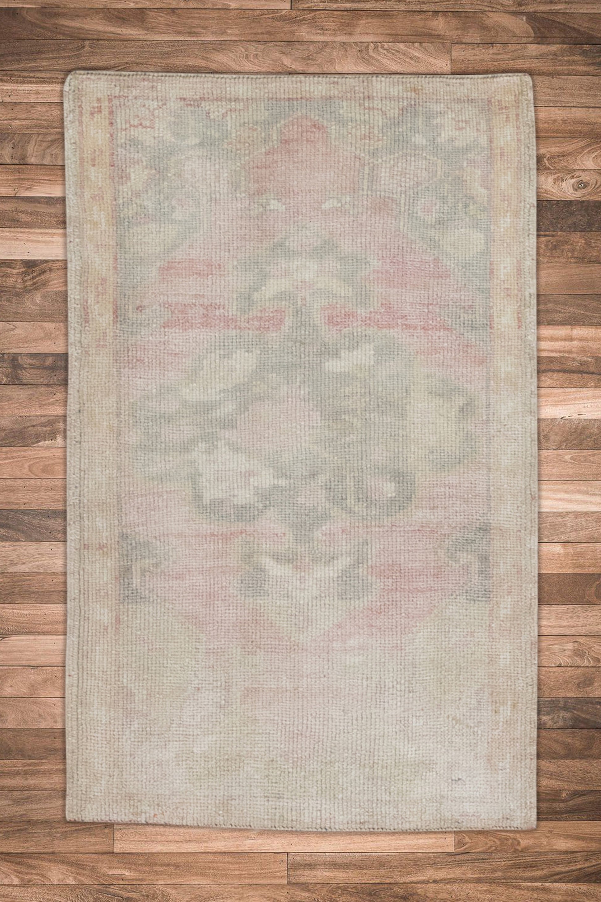 Oriental Hand Knotted Vintage Turkish Mini Rug 1'9" x 2'10" #9021