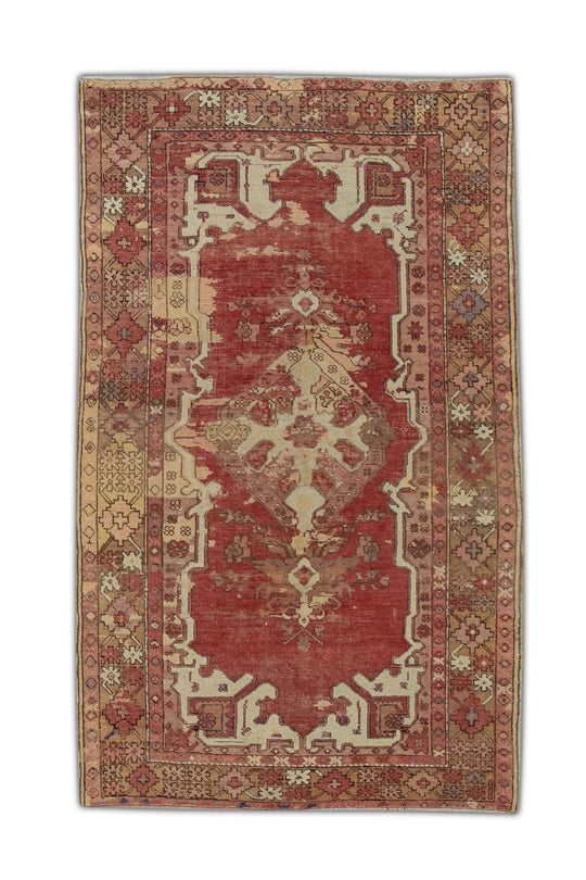 #1043 Turkish Vintage Oushak Rug 4'3" x 7'