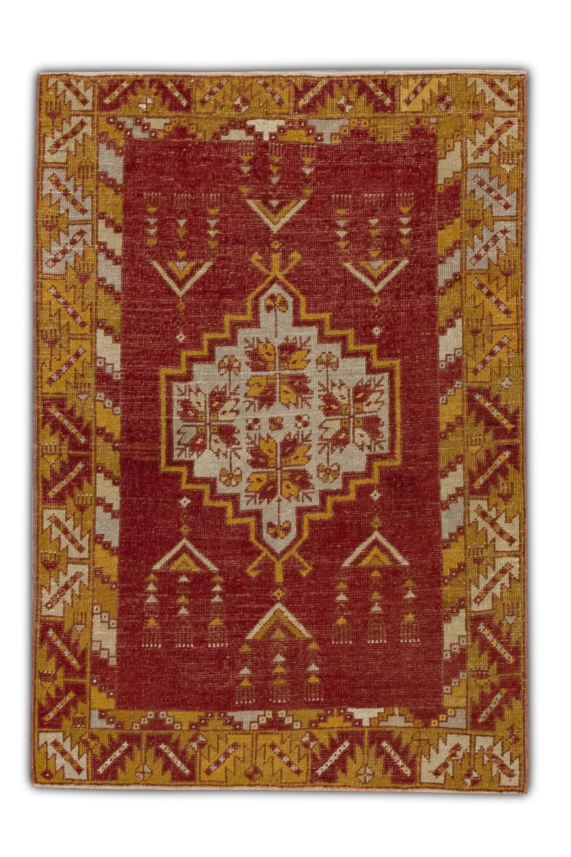 Turkish Vintage Anatolian Rug 3'2" x 4'5" #1041